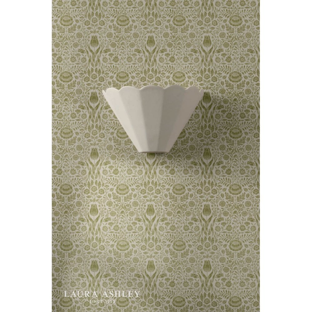 Scallop White Ceramic Wall Light