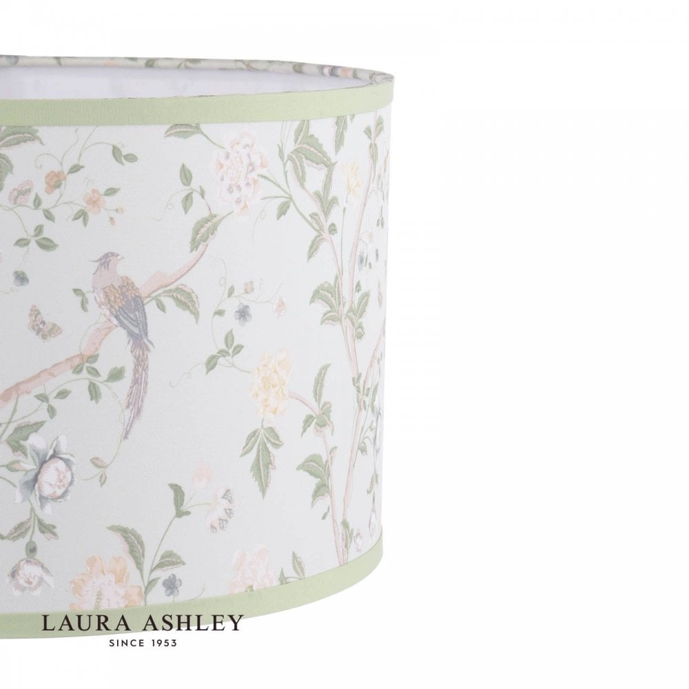 Summer Palace Green Cotton Drum Shade