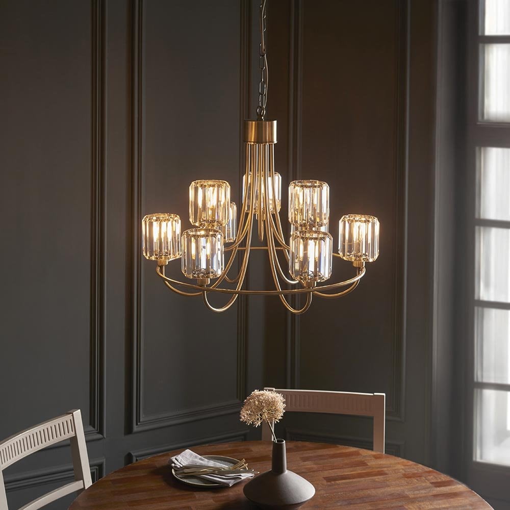 Berenice Tiered Antique Brass Pendant