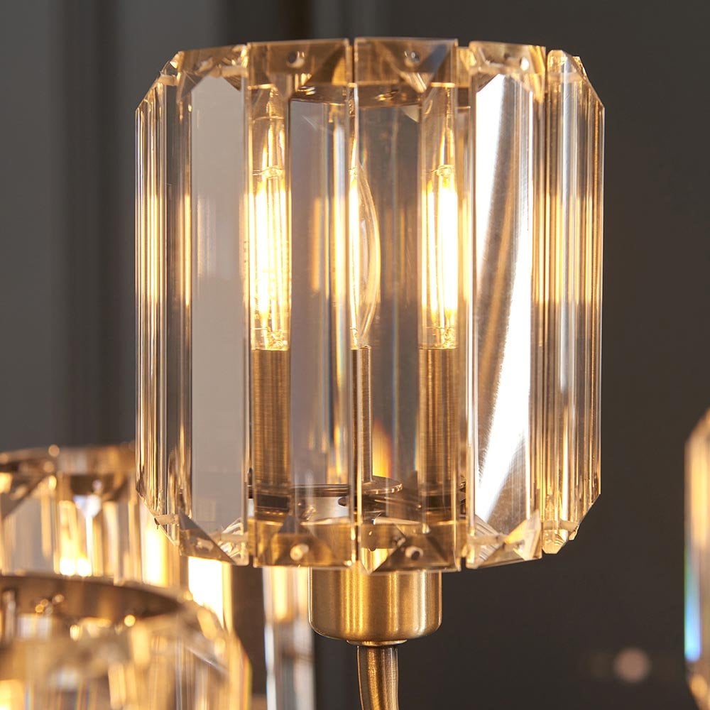 Berenice Tiered Antique Brass Pendant