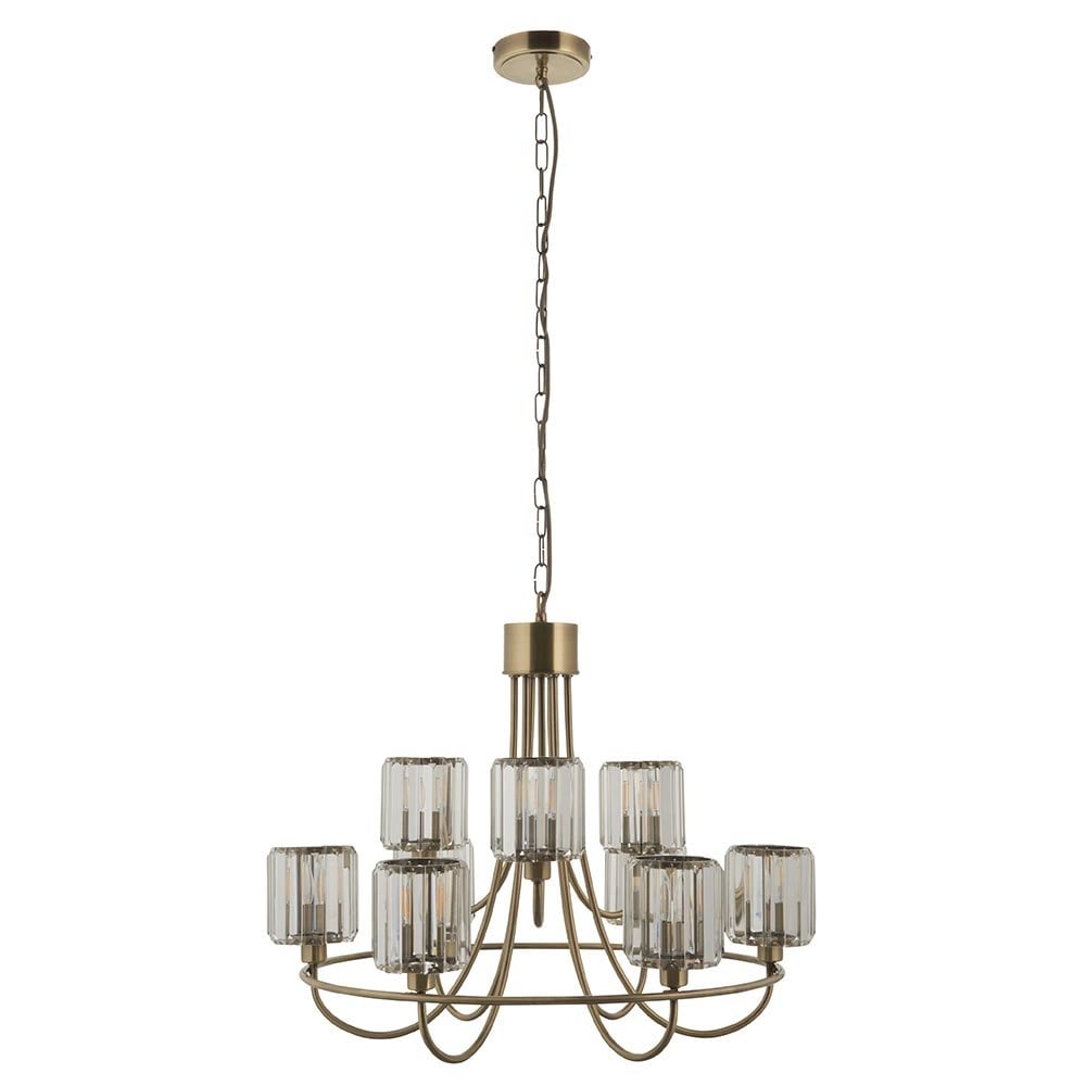 Berenice Tiered Antique Brass Pendant