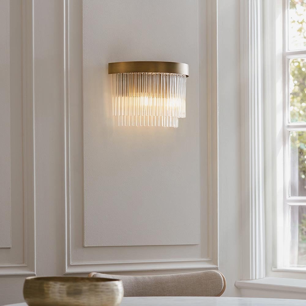 Clermont Antique Brass Wall Light