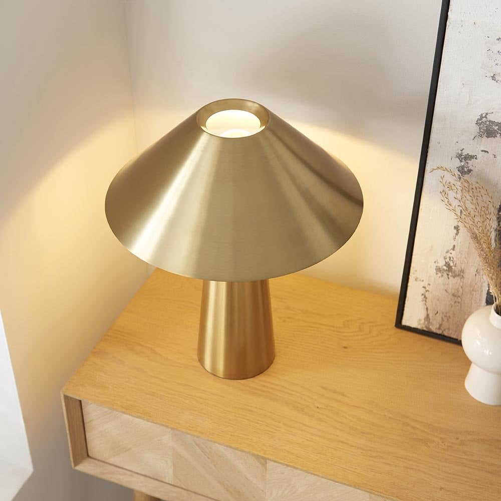 Isak Brushed Brass Table Lamp
