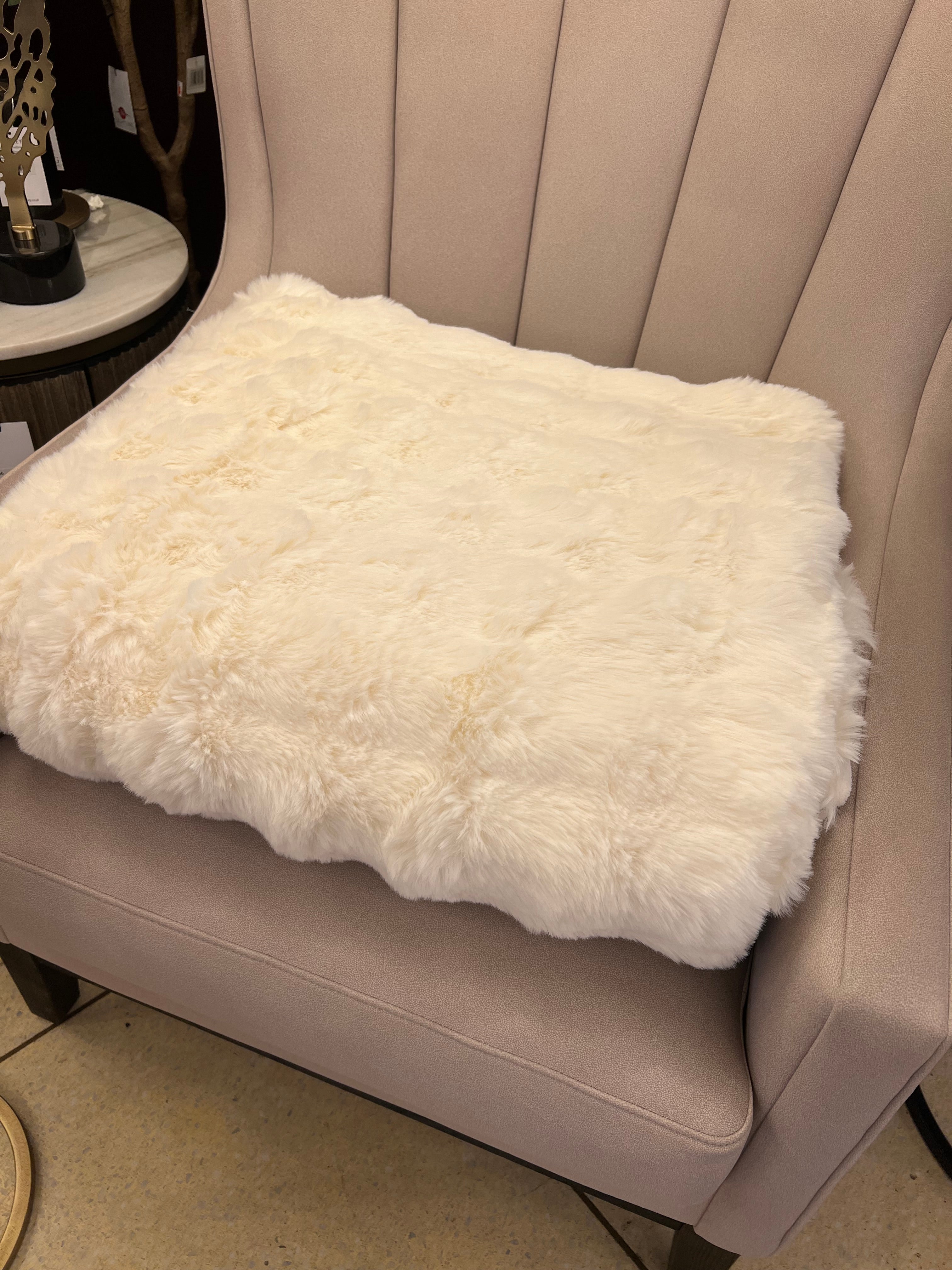 Luxurious Ivory Throw