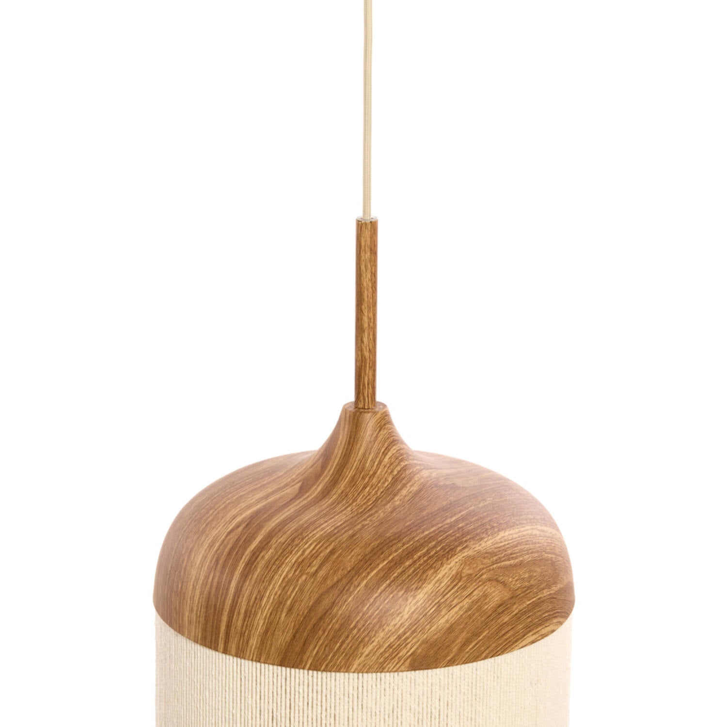 Dania Small Wooden Pendant in Natural Rope Shade