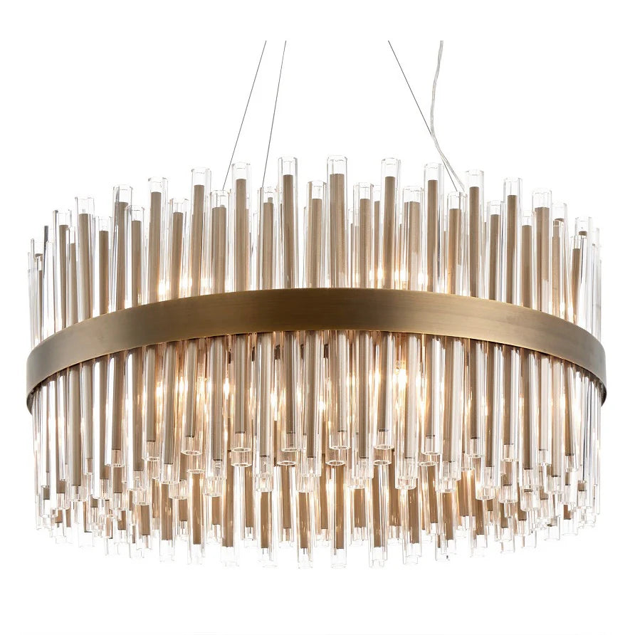 Colmar 80cm Antique Brass Pendant