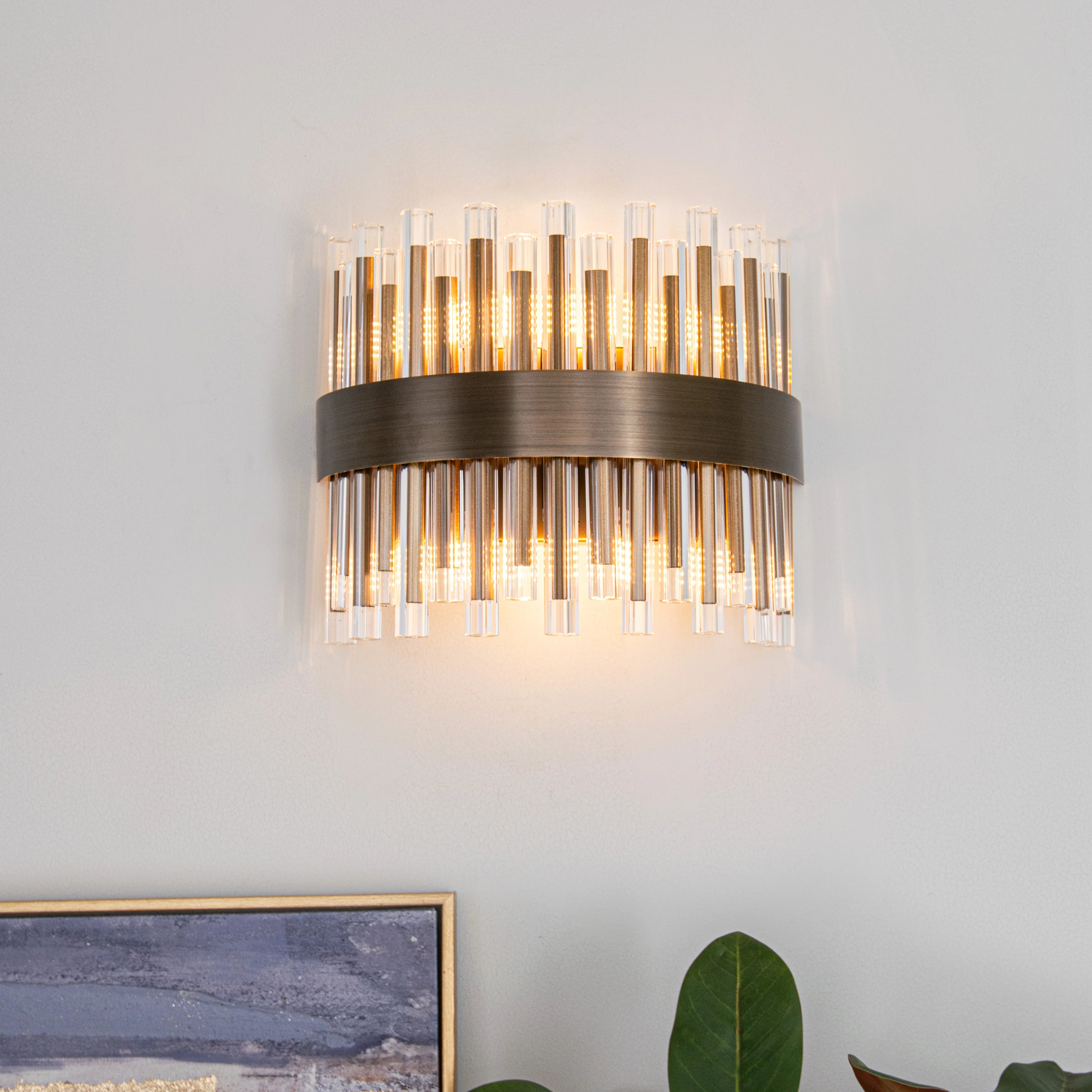 Colmar Antique Brass Wall Light