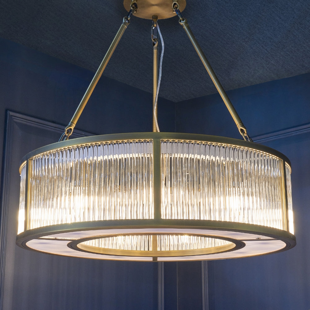 Aston Antique Brass Ceiling Pendant