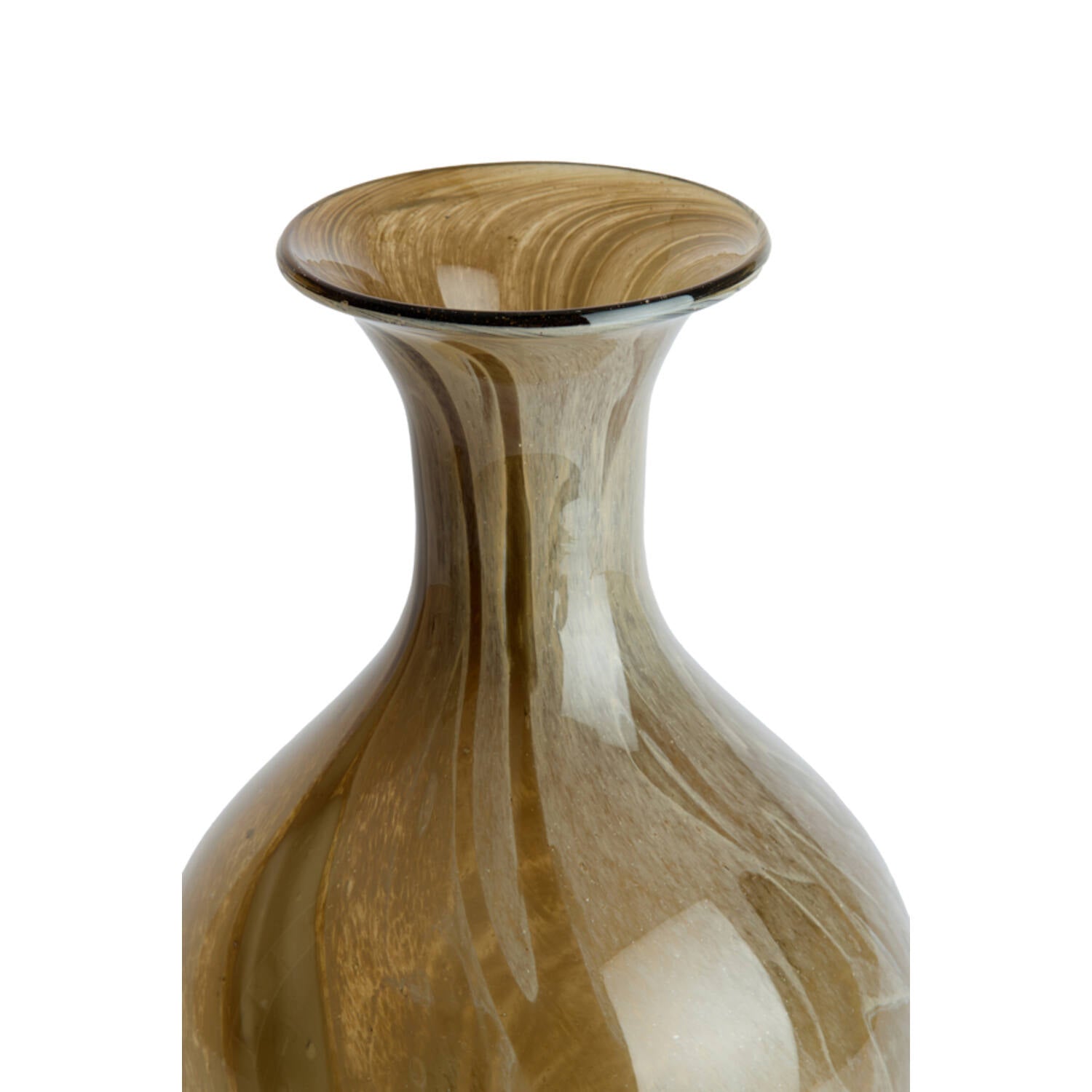 Jorien Tall Silhouette Green & Taupe Glass Vase