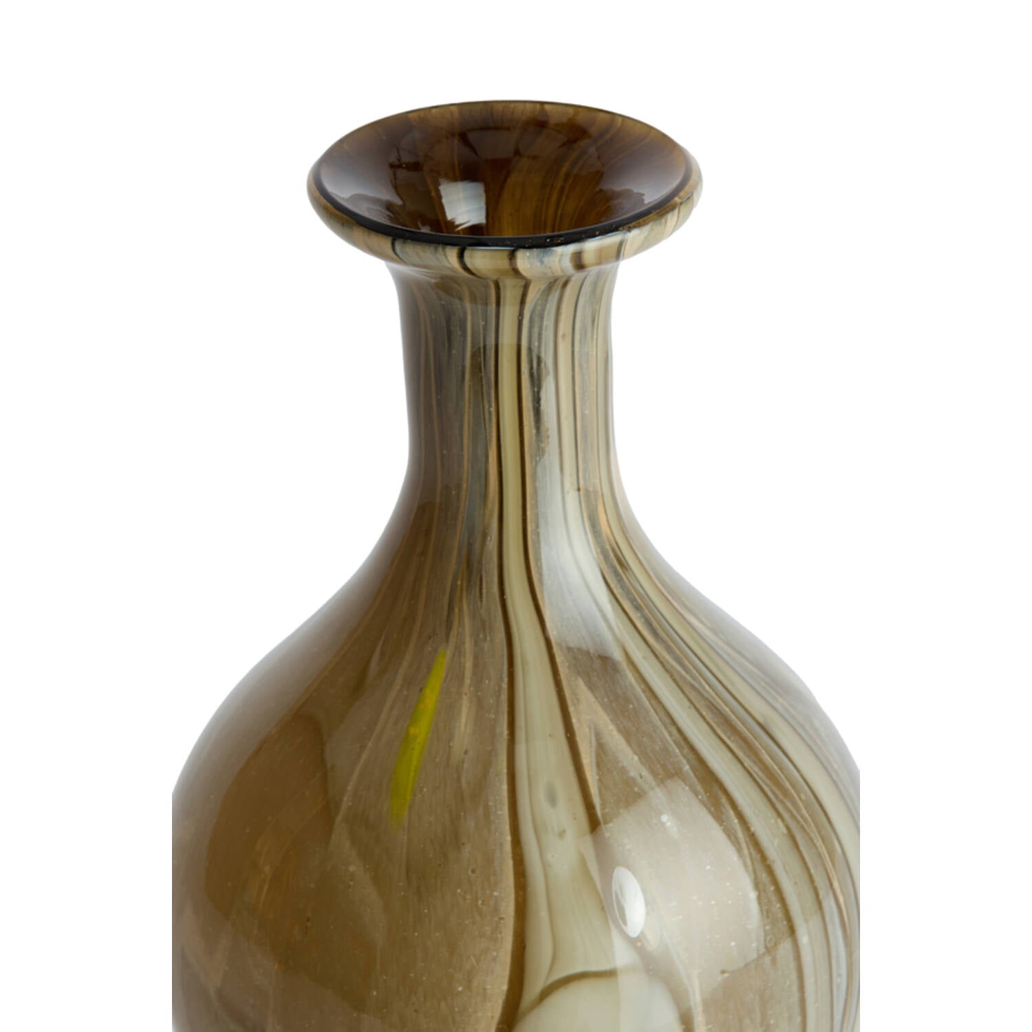 Jorien Small Silhouette Green & Taupe Glass Vase