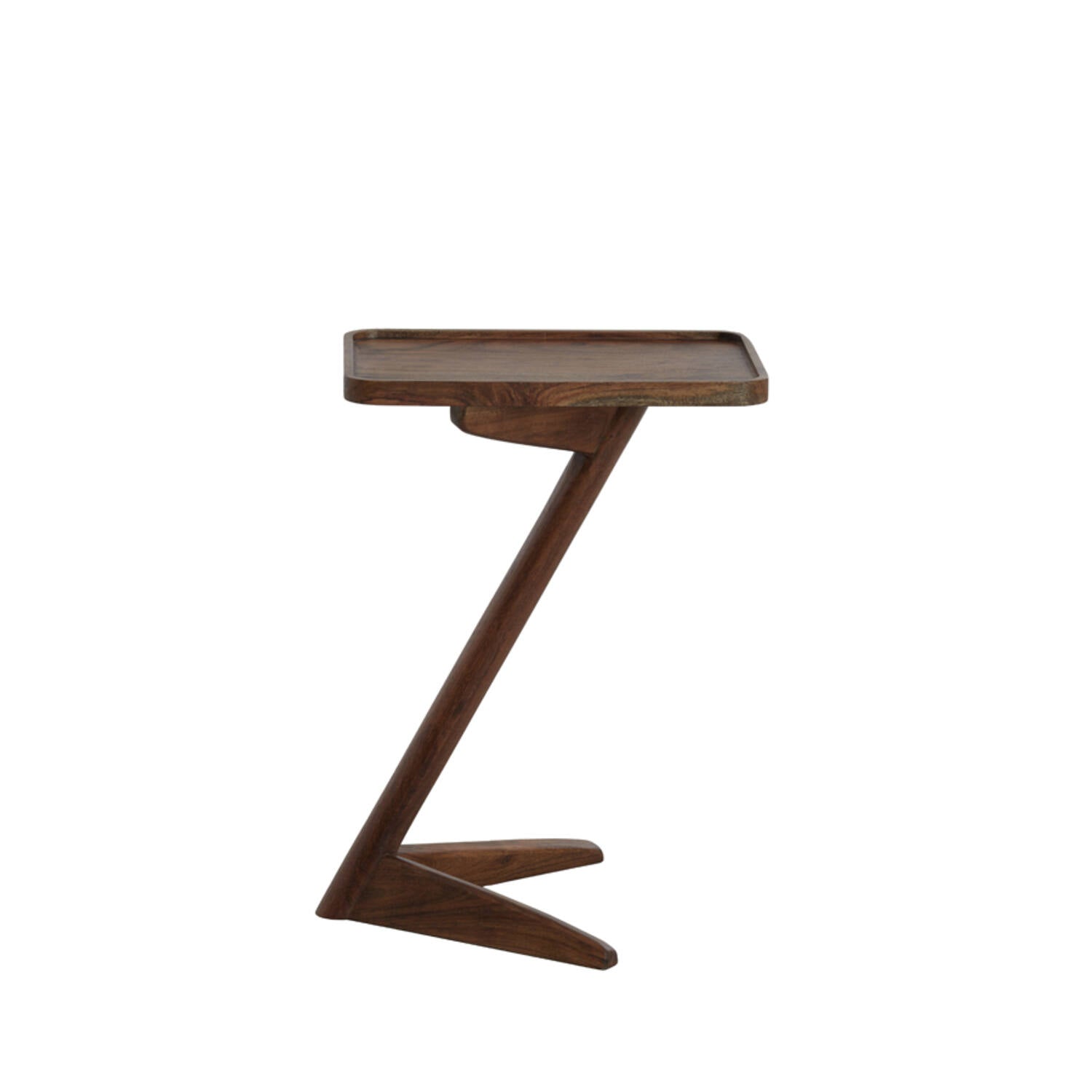 Quiano Brown Wooden Side Table