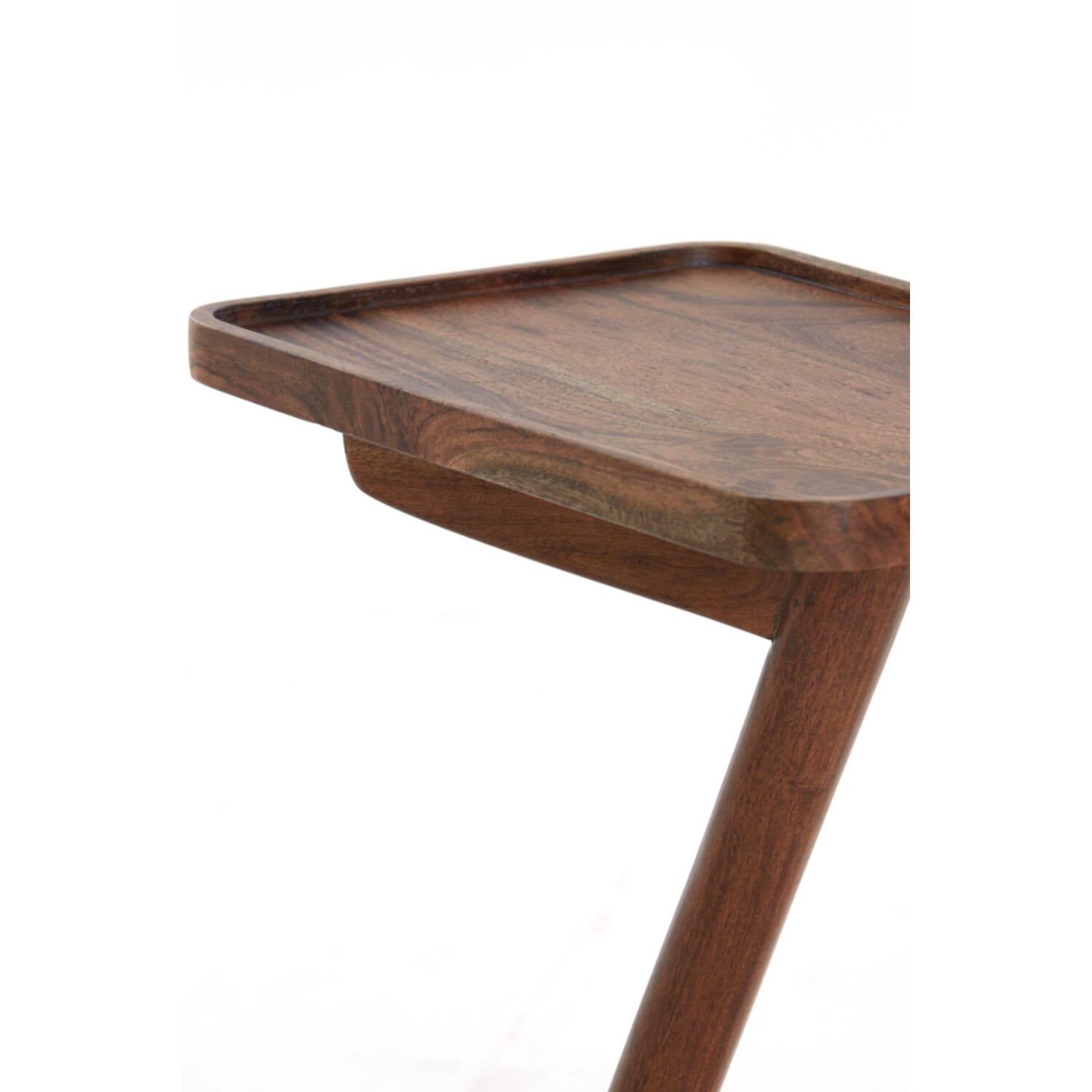 Quiano Brown Wooden Side Table