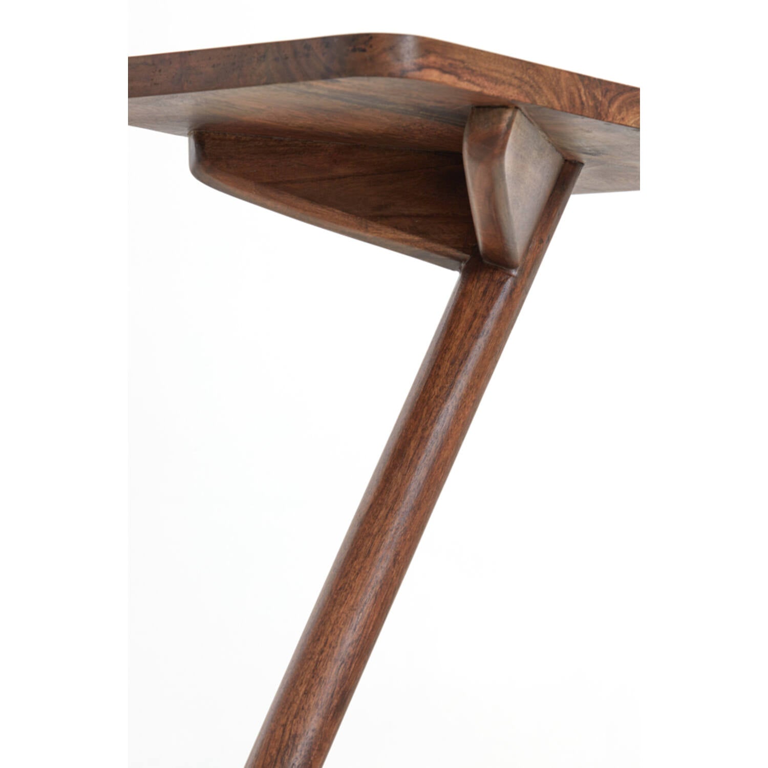 Quiano Brown Wooden Side Table
