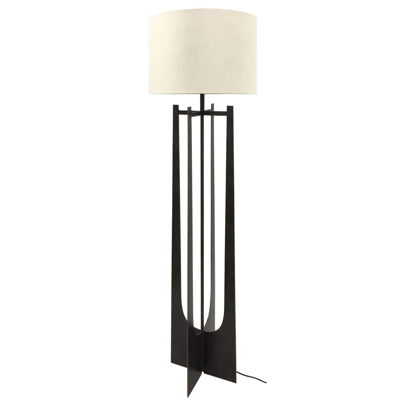 Glenthorpe Hammered Iron Floor Lamp C/W Shade