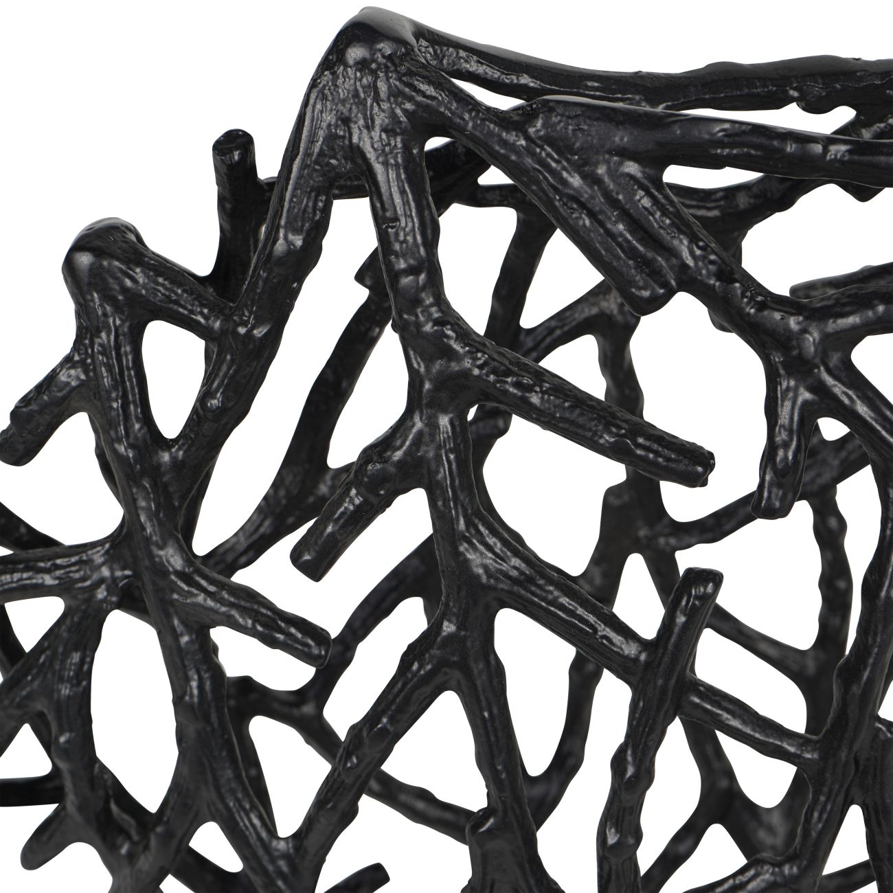 Twig Sculpture Vase in Black
