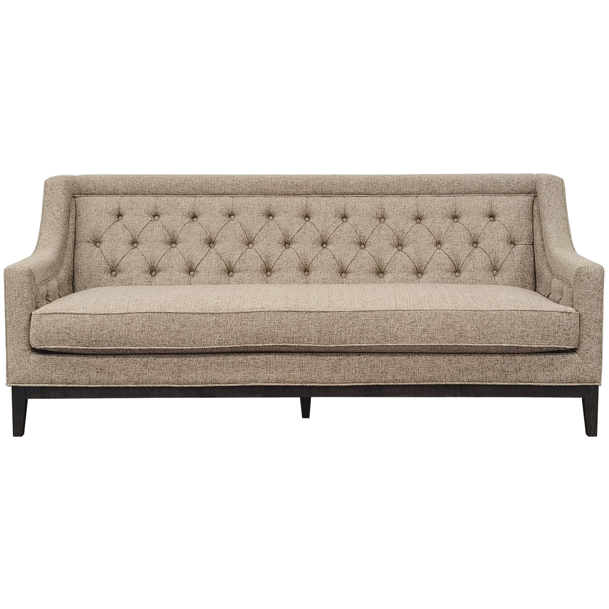 Theodore Buttoned Sofa Dark Taupe