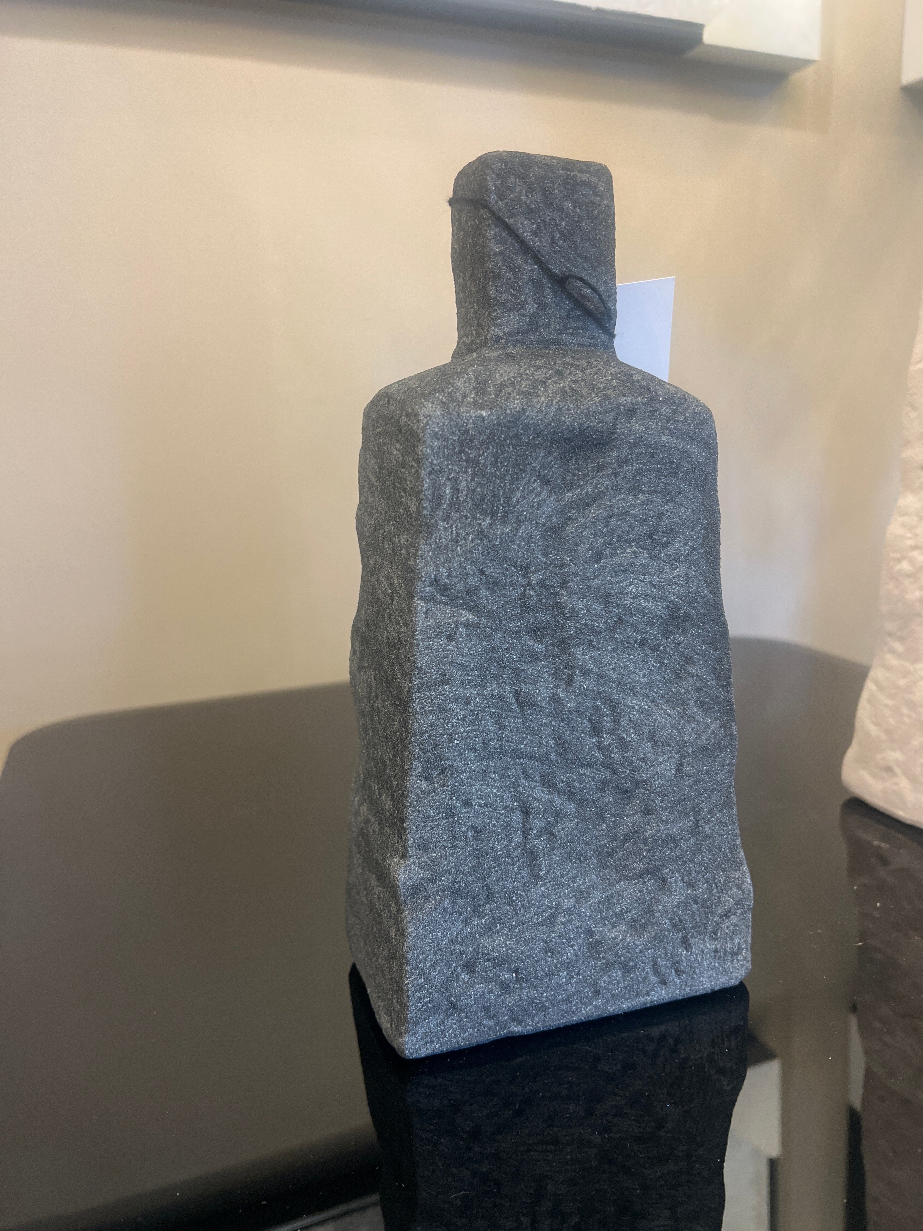 Small Modern Black Textured Ceramic