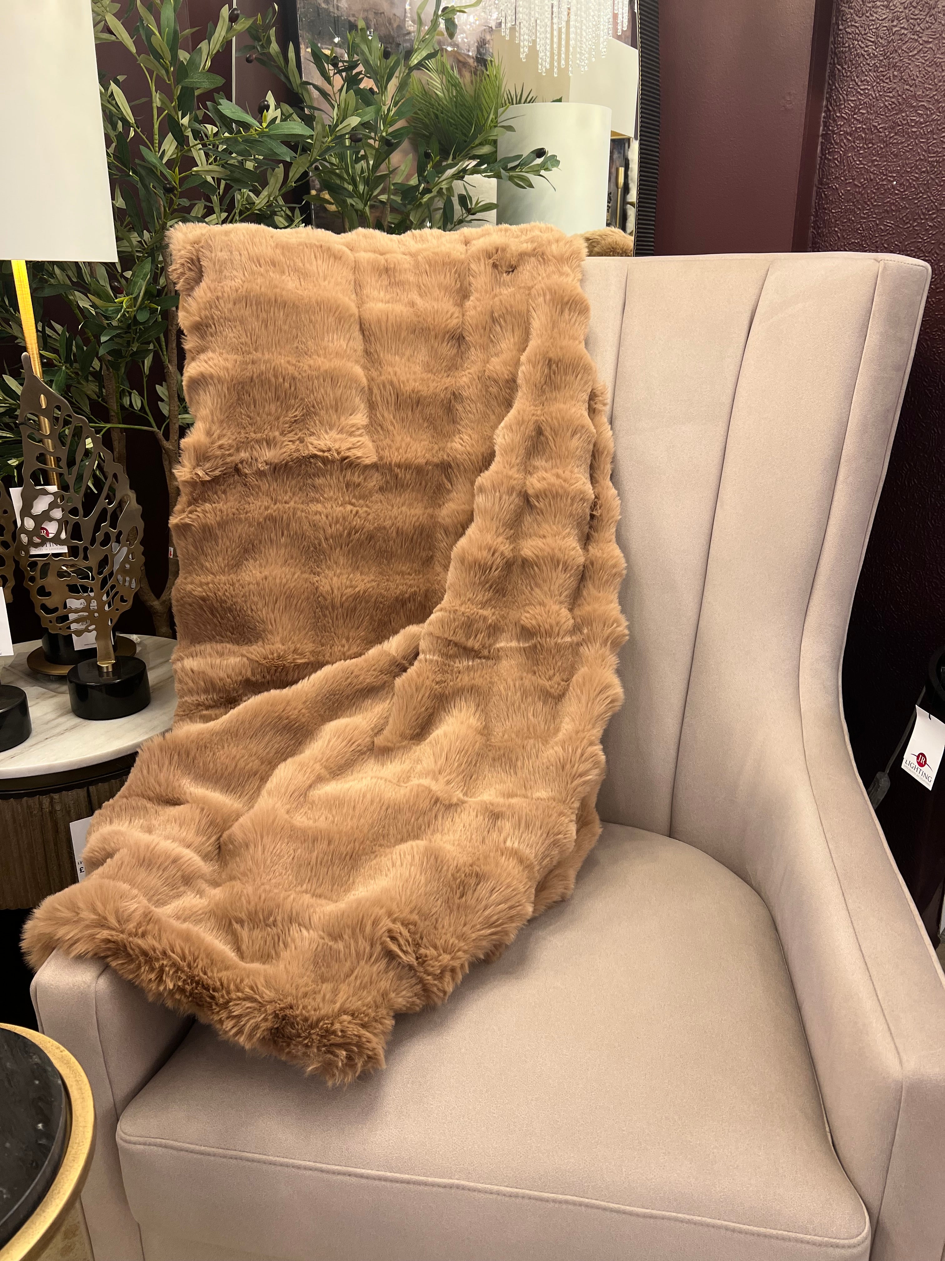 Luxurious Coffee Throw 2x2.3m