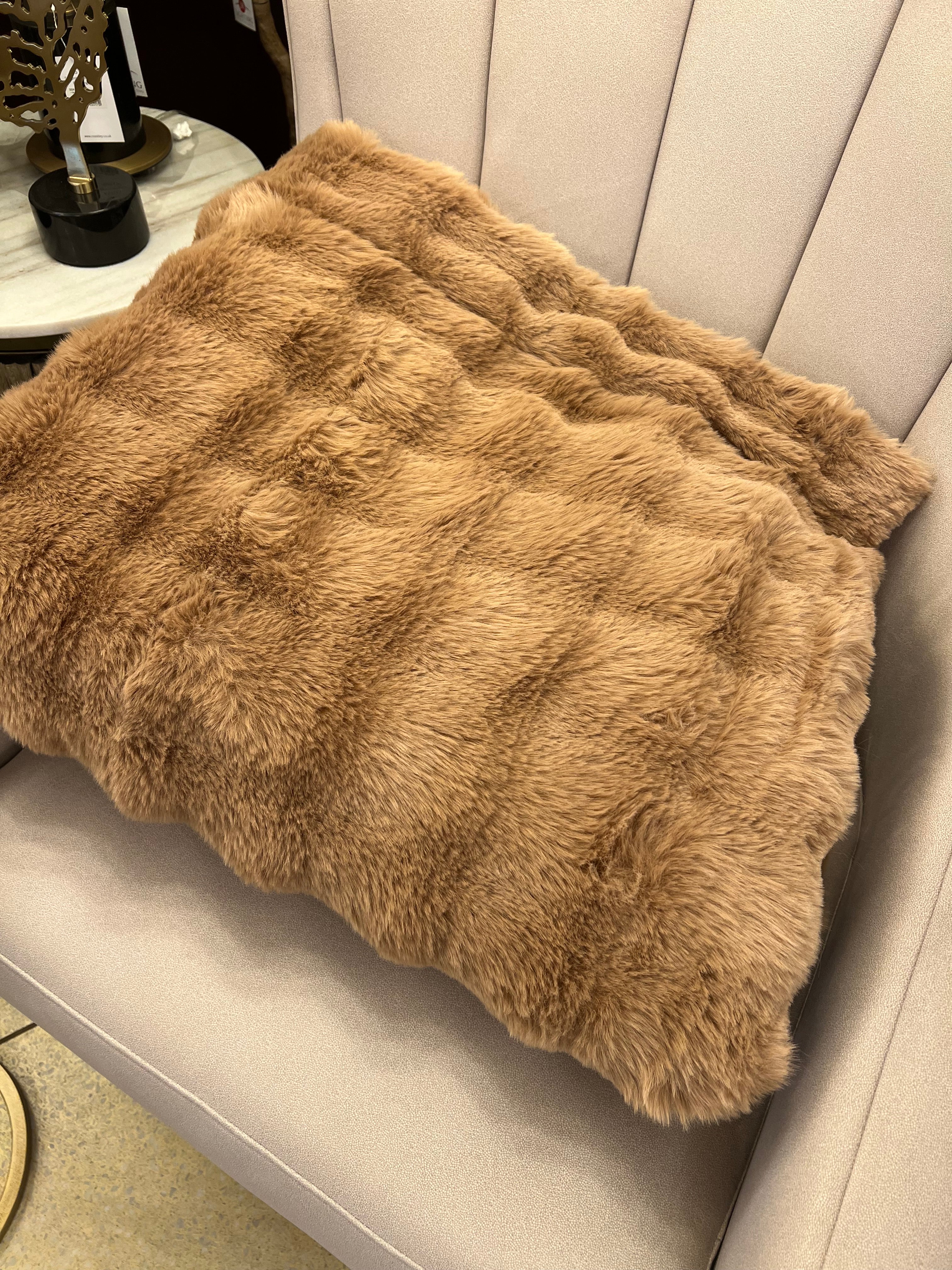 Luxurious Coffee Throw 2x2.3m