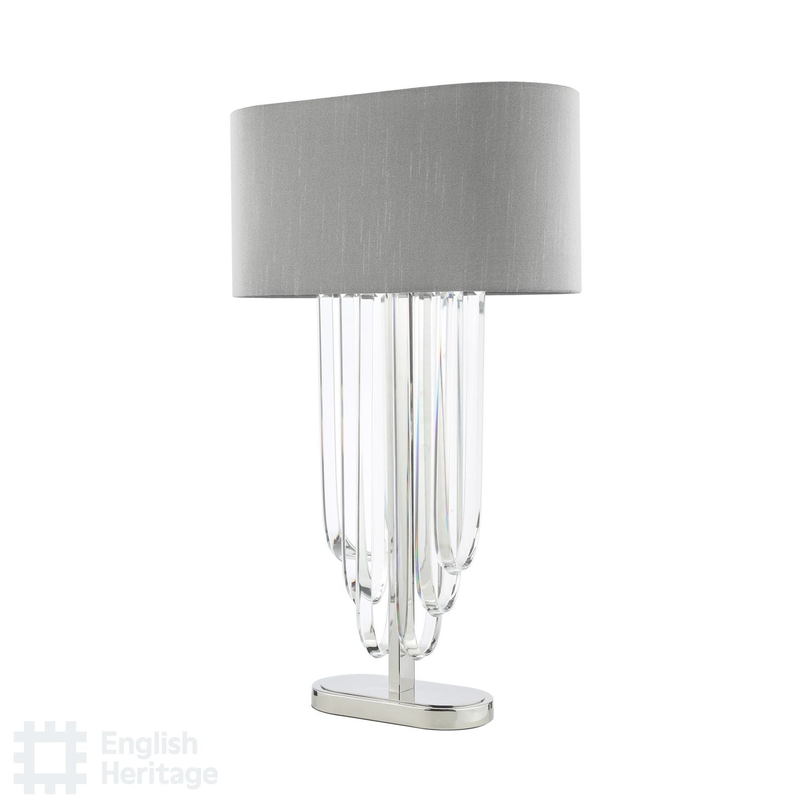 Eltham Polished Nickel Table Lamp C/W Shade