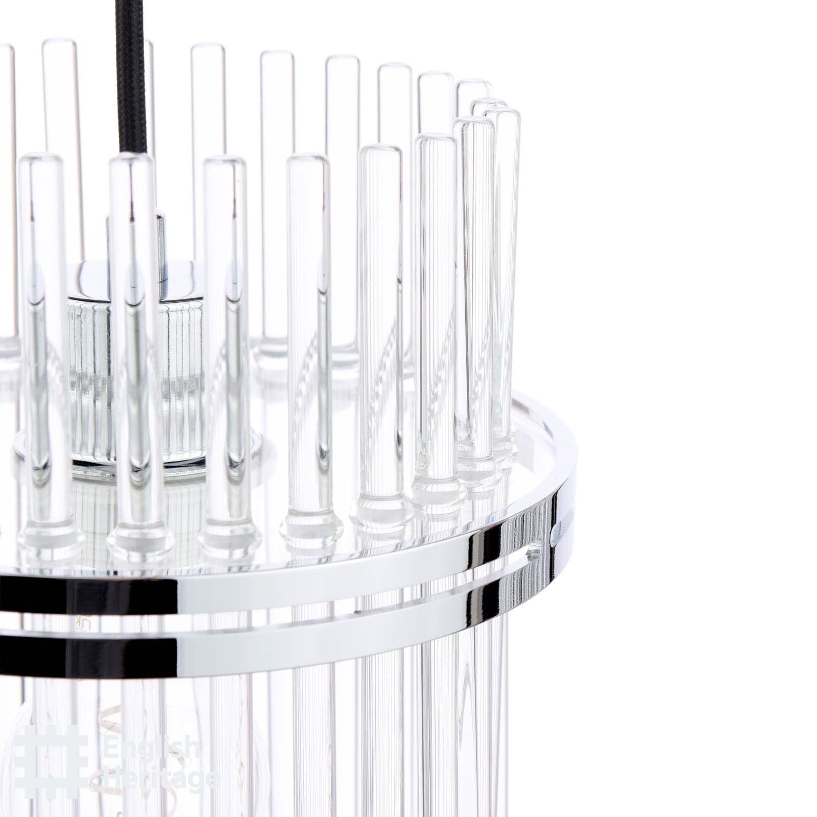 Eltham Polished Nickel 3 Light Bar Pendant