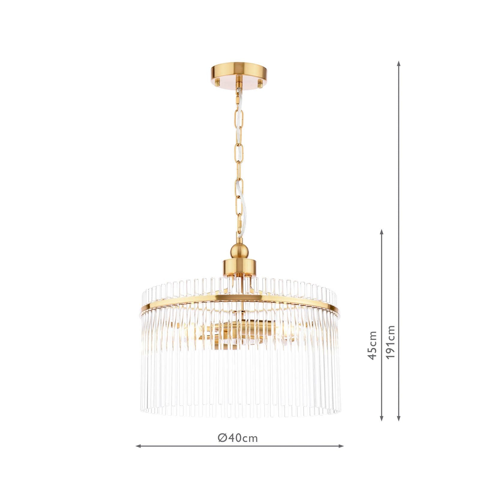 Eltham 4 Light Antique Gold Pendant