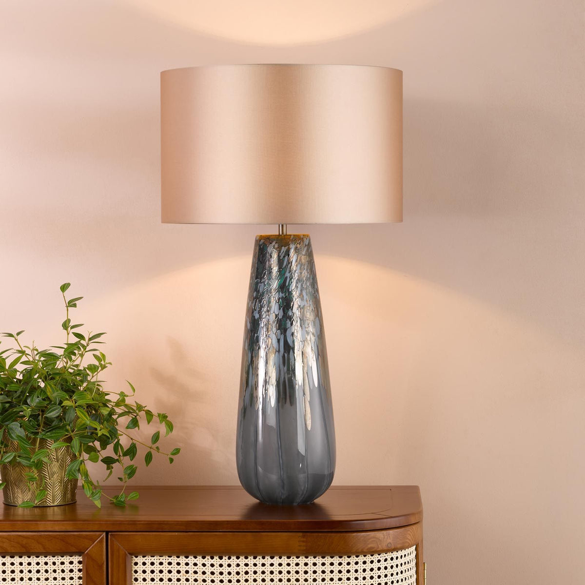 Erdis Blue Art Table Lamp Base Only
