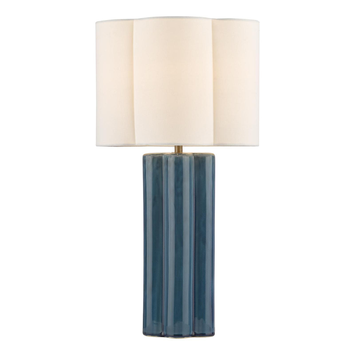 Fiyan Blue Table Lamp C/W Shade