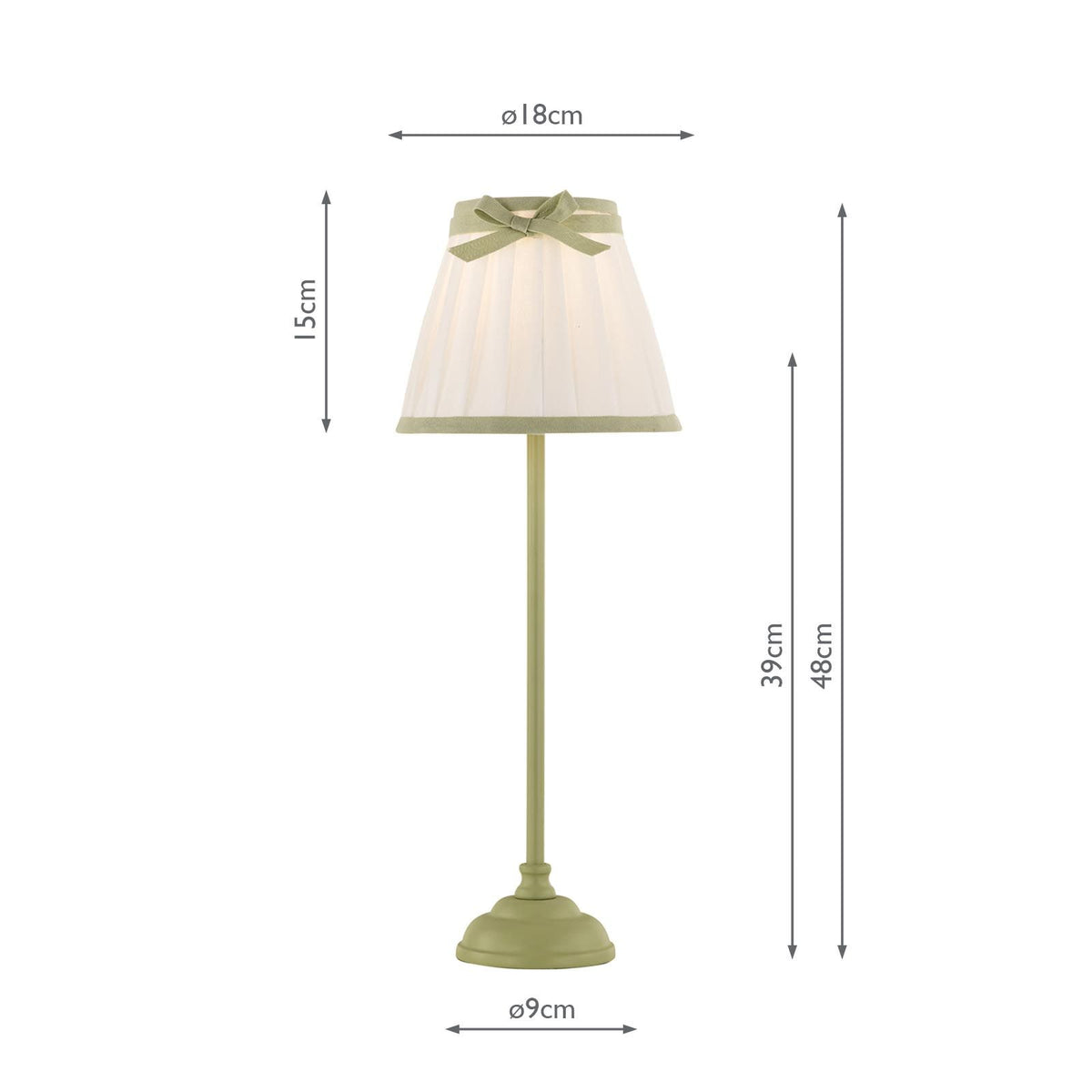 Grace Green Table Lamp C/W Shade