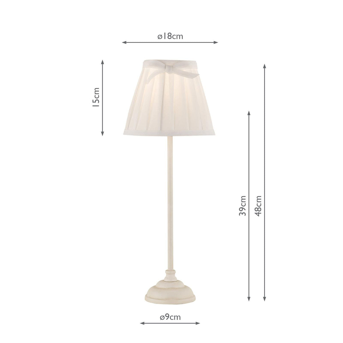 Grace Cream Table Lamp C/W Shade