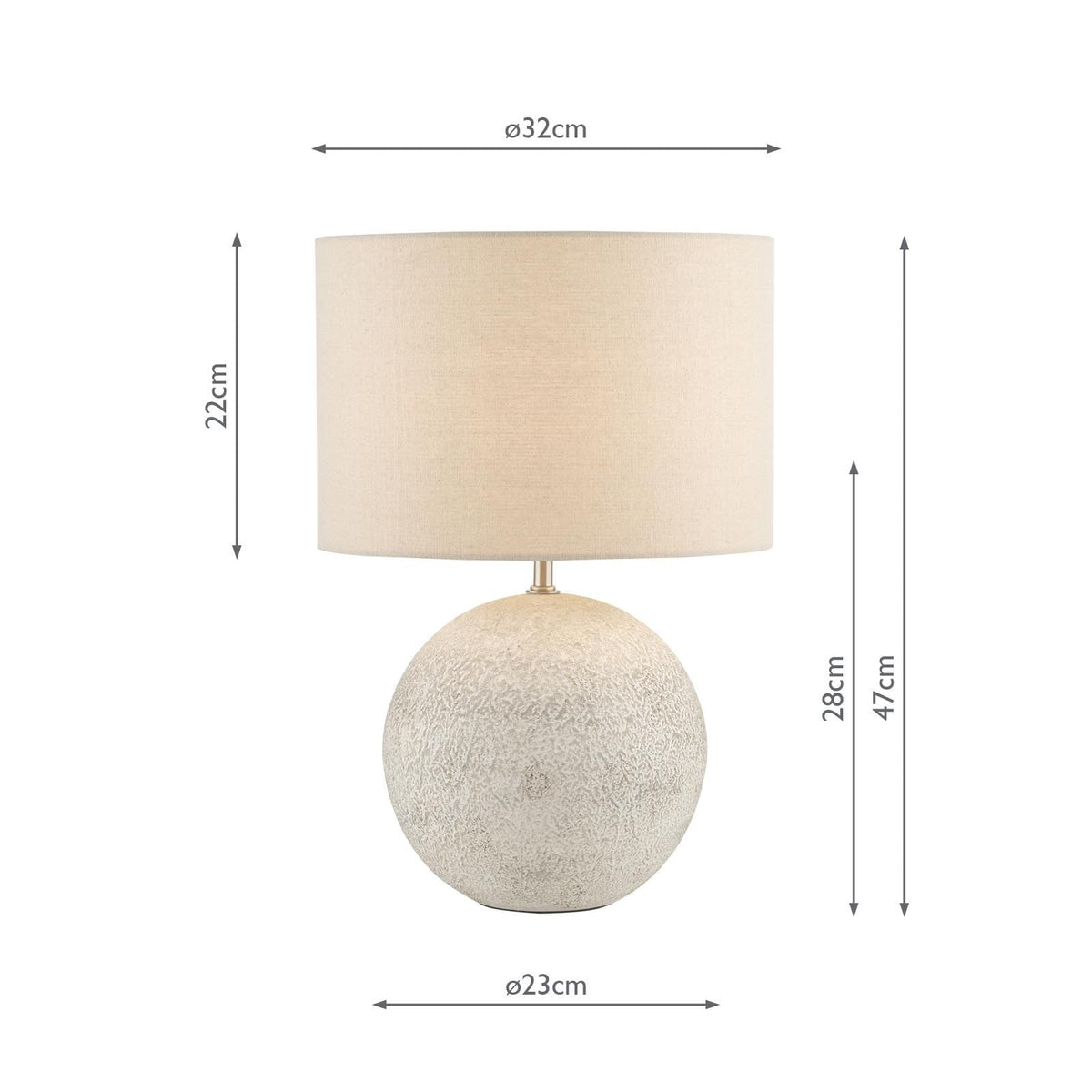 Havana Natural Ceramic Table Lamp C/W Shade