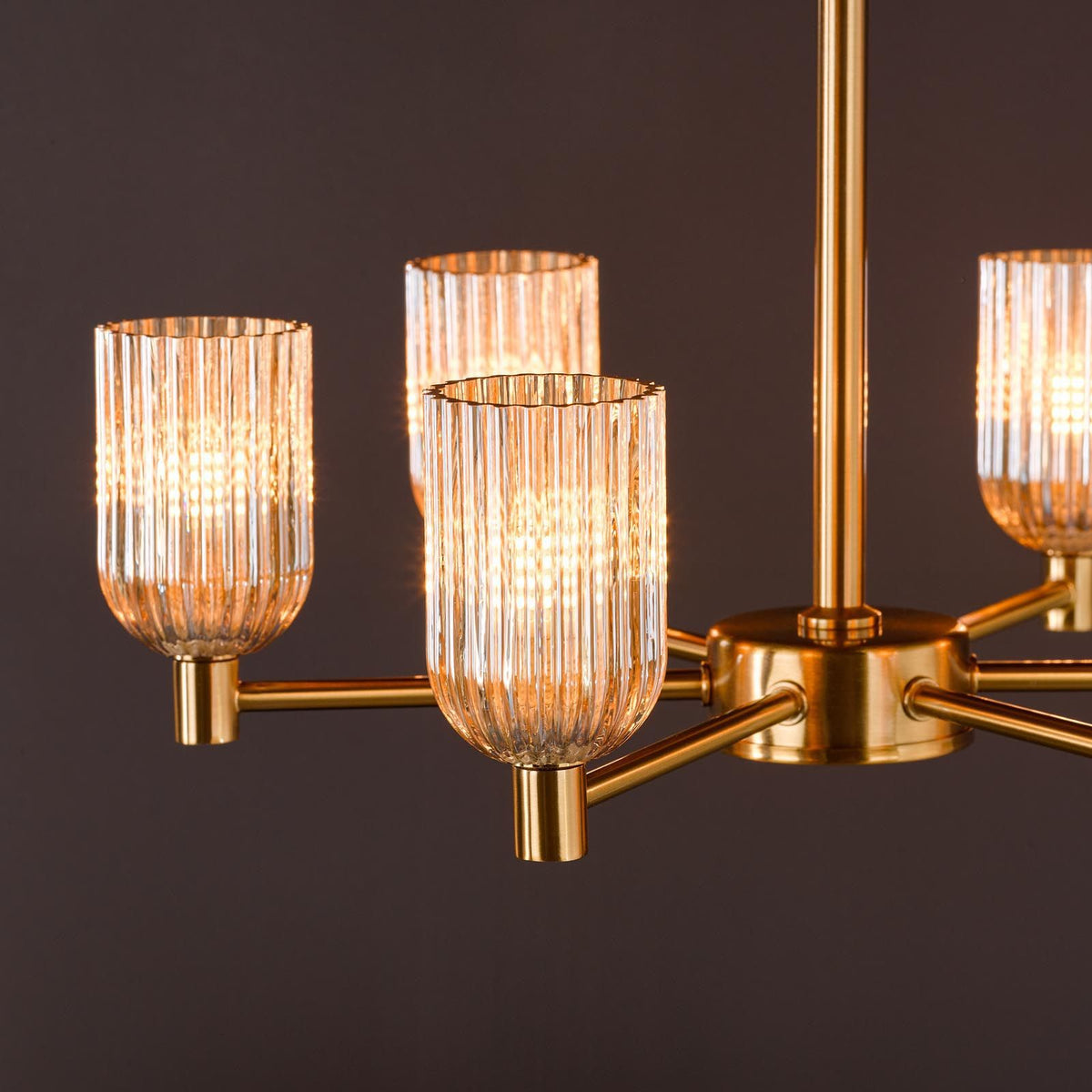 Hilaria 6 Light Antique Gold Semi-Flush Fitting