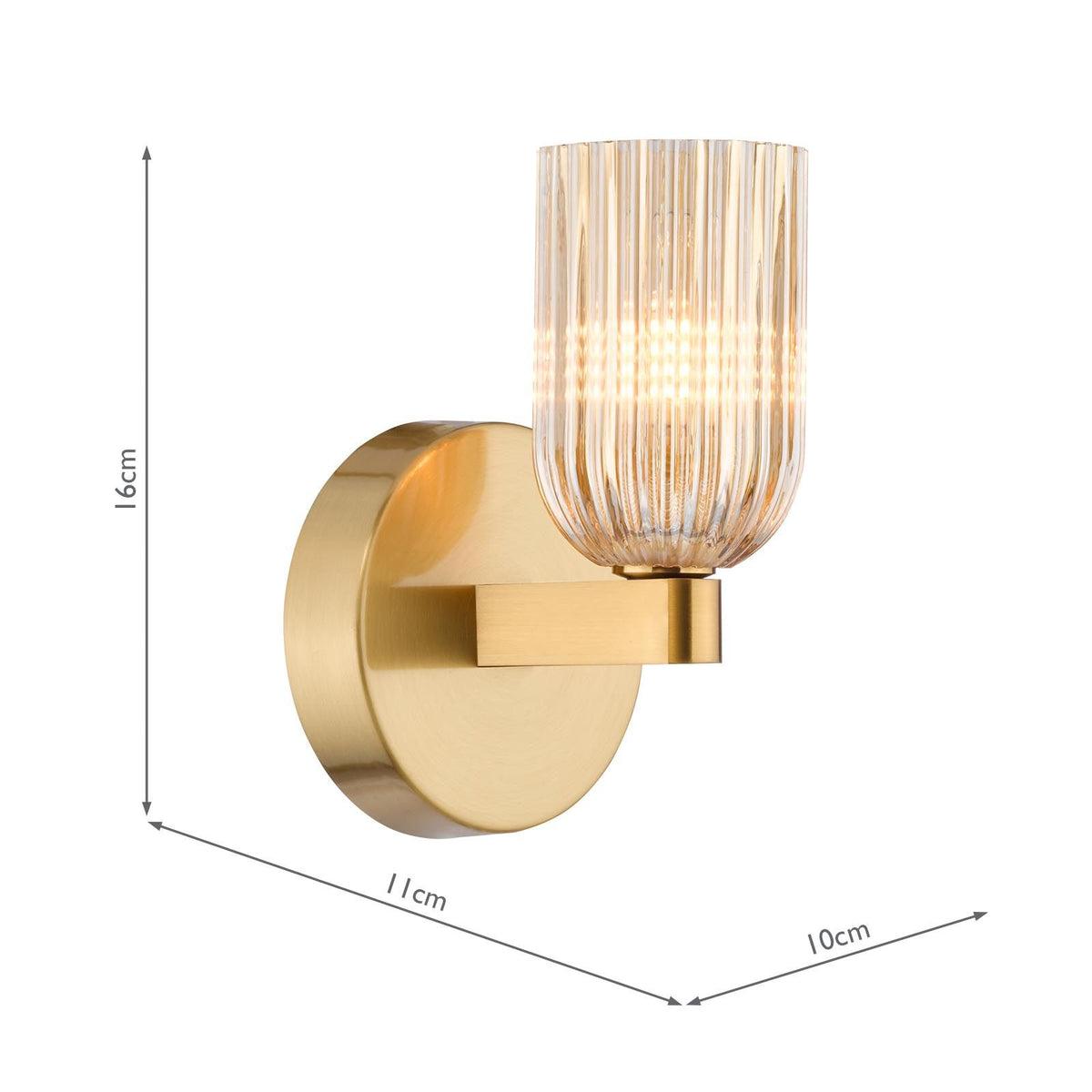Hilaria Antique Gold Single Wall Light IP44