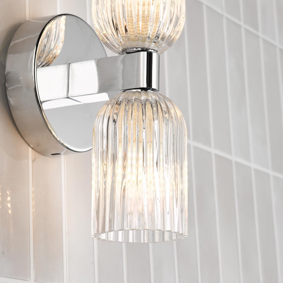 Hilaria Polished Chrome Double Wall Light IP44