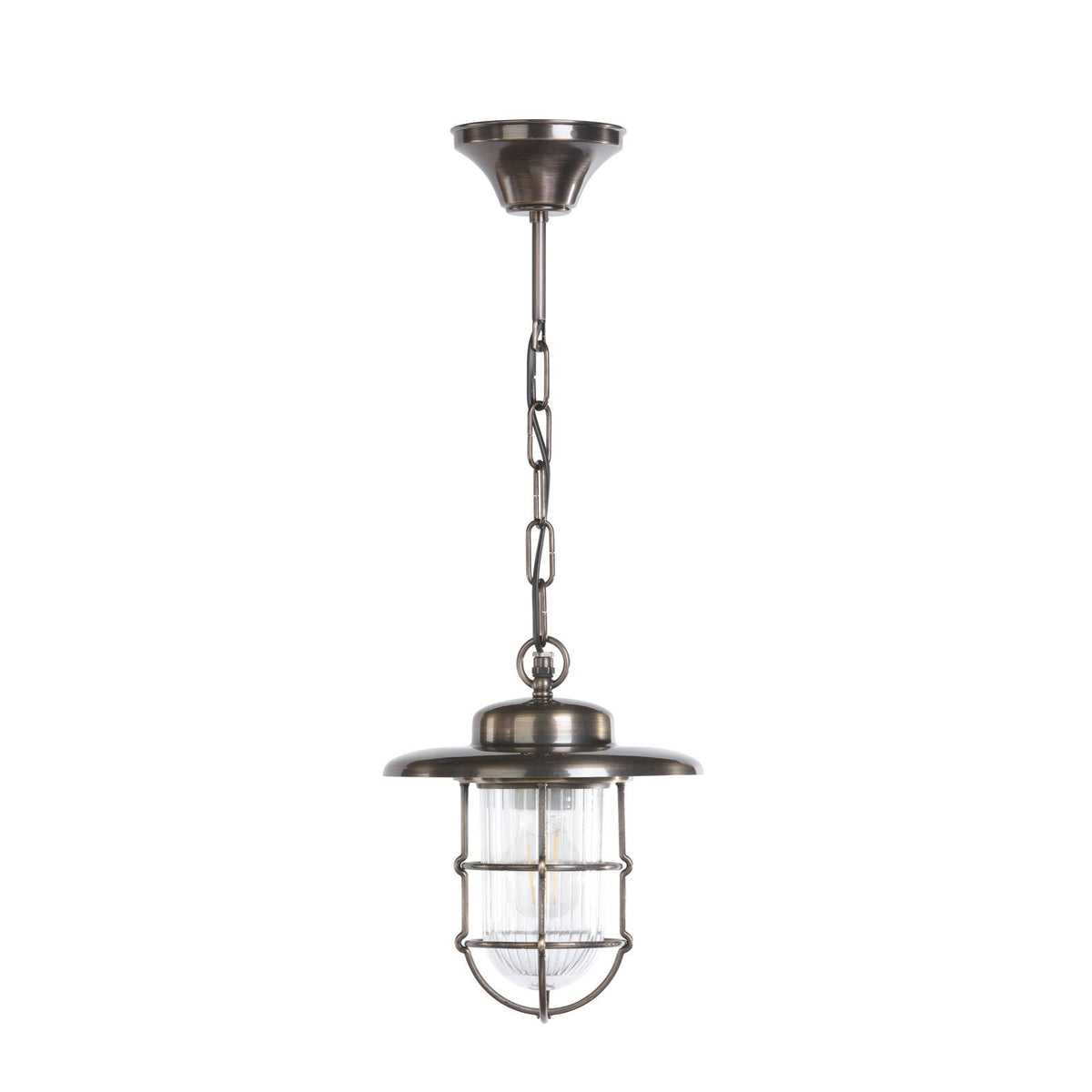 Humber Antique Brass Outdoor Pendant IP44