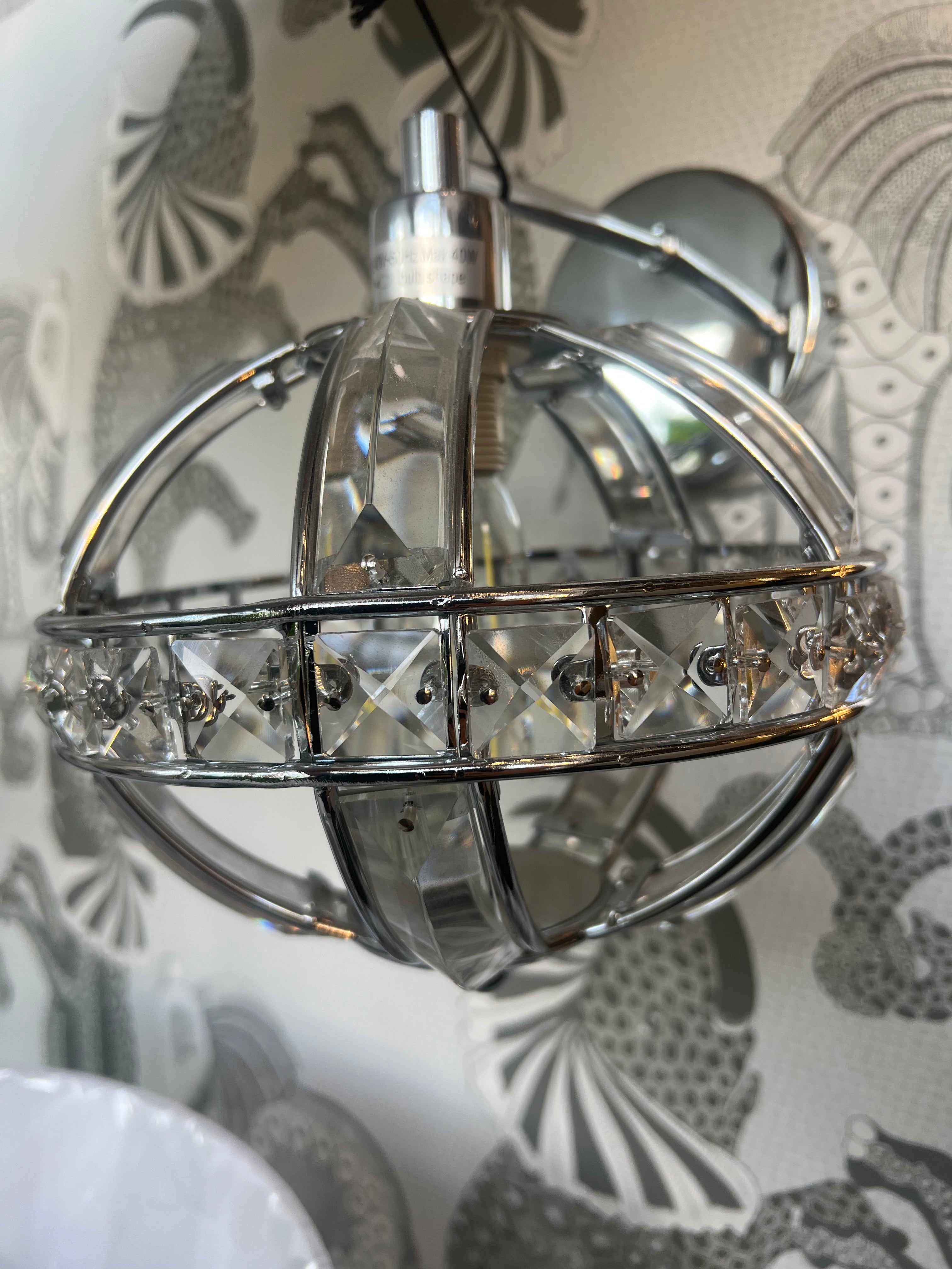 Laura Oval Polished Chrome Wall Light