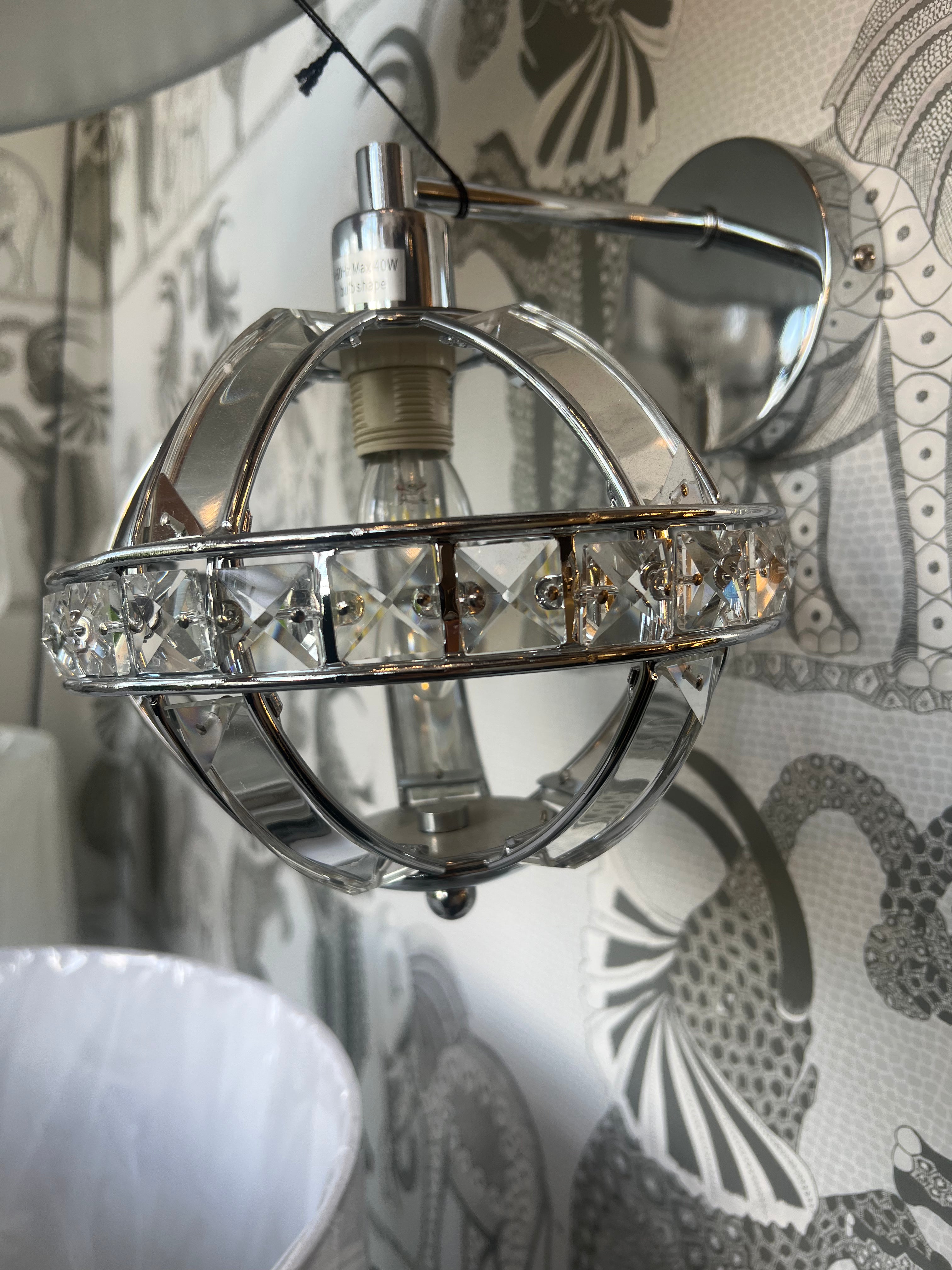 Laura Oval Polished Chrome Wall Light