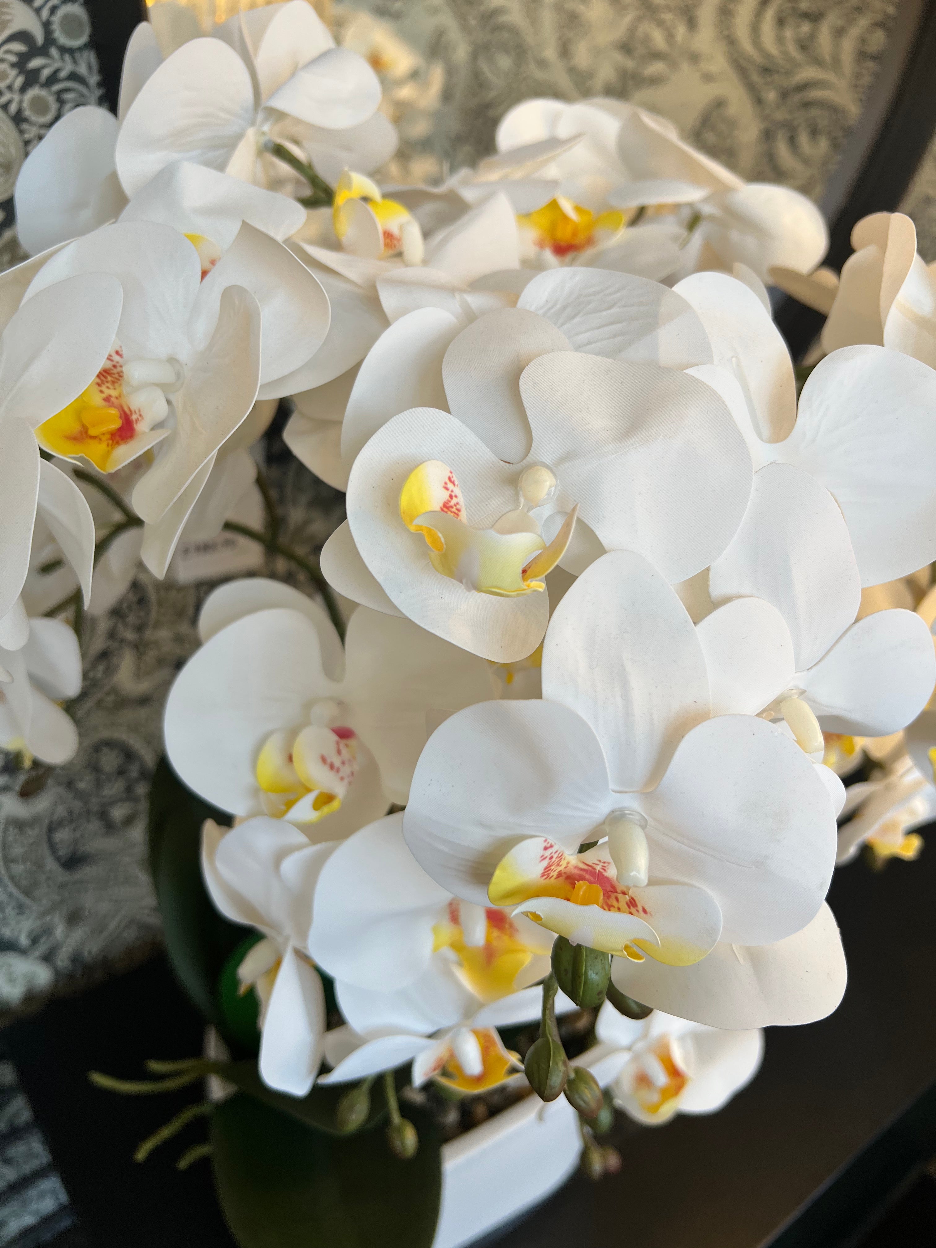 Artificial White Orchid Arrangement