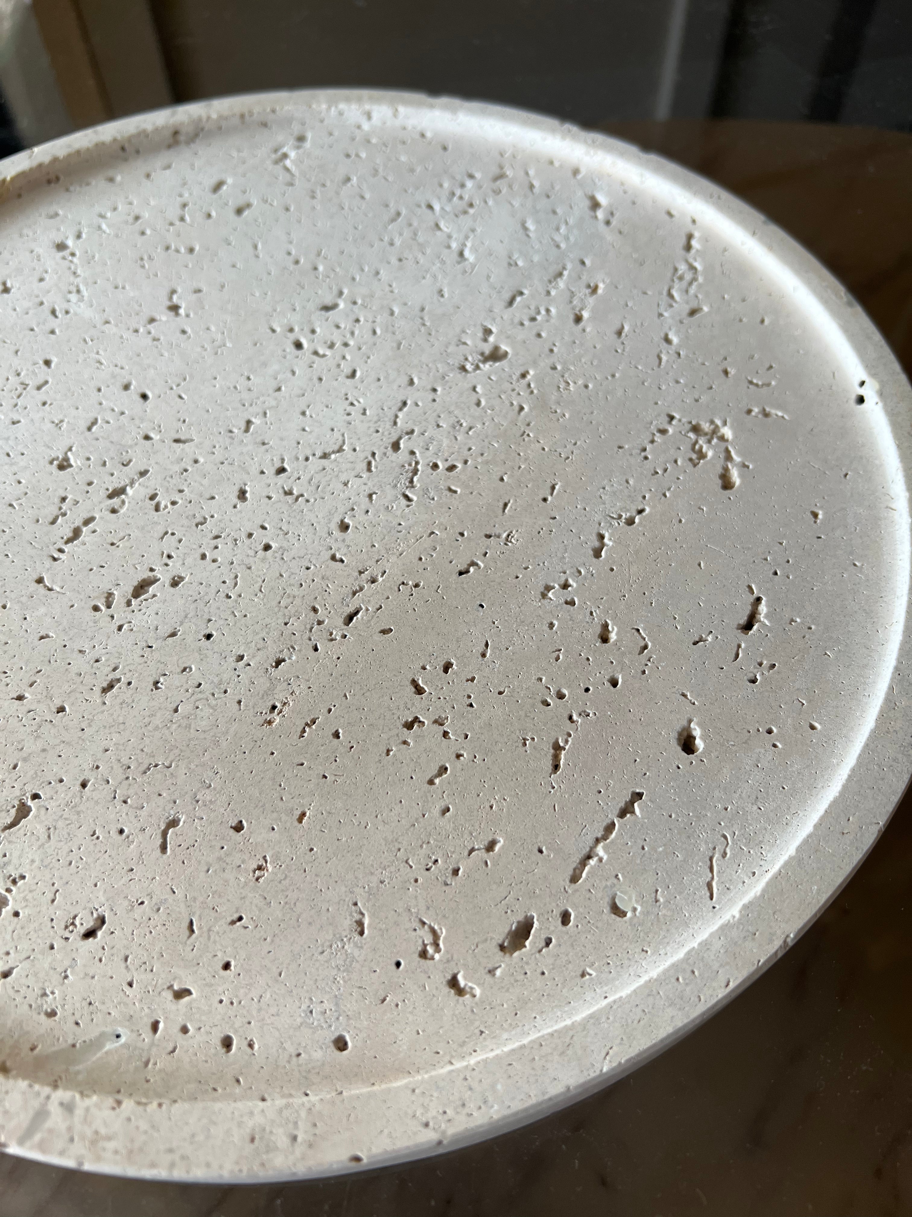 Beige Stone Circular Plate