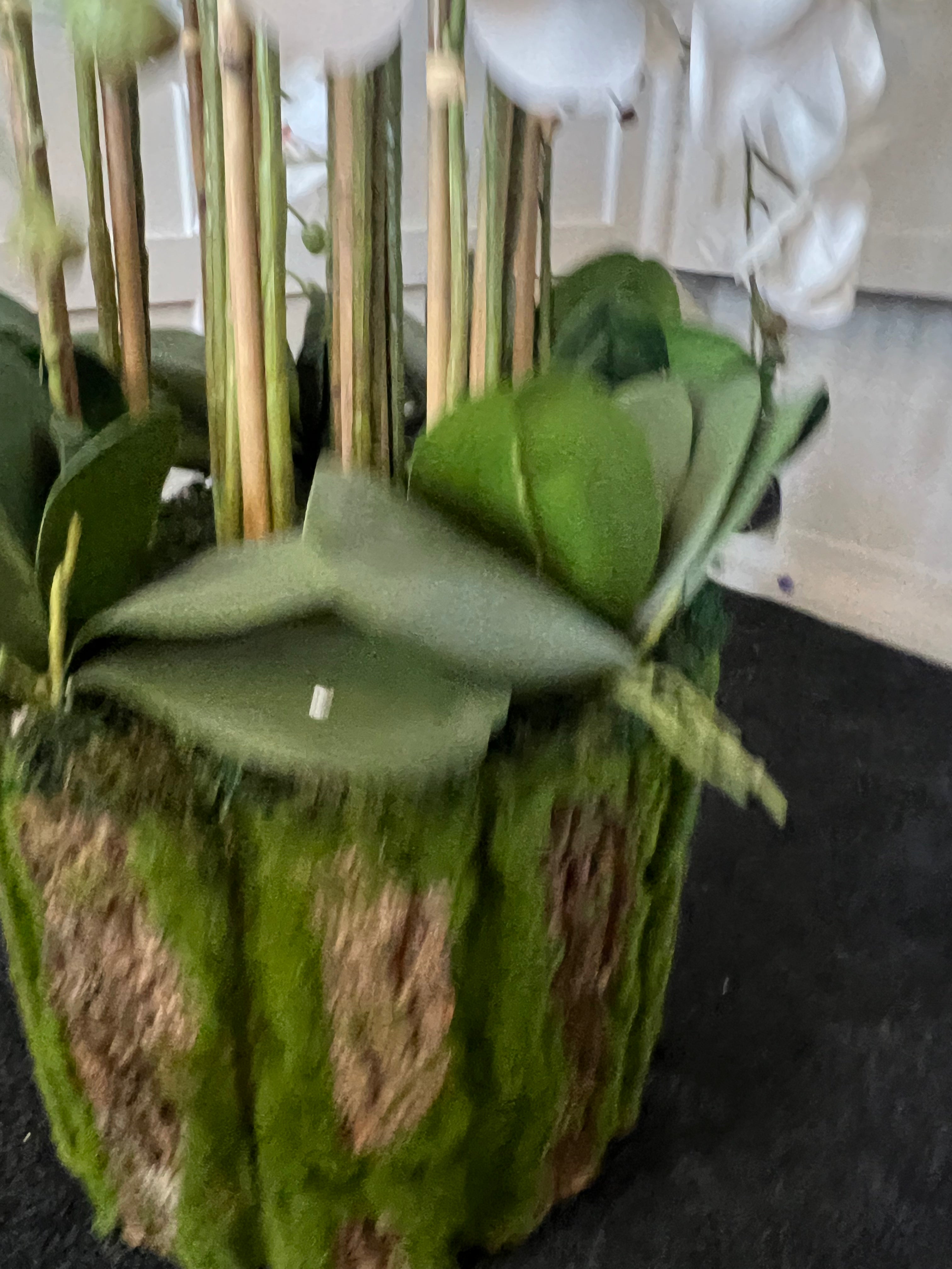 Large Artificial White Orchid Floor Arrangement