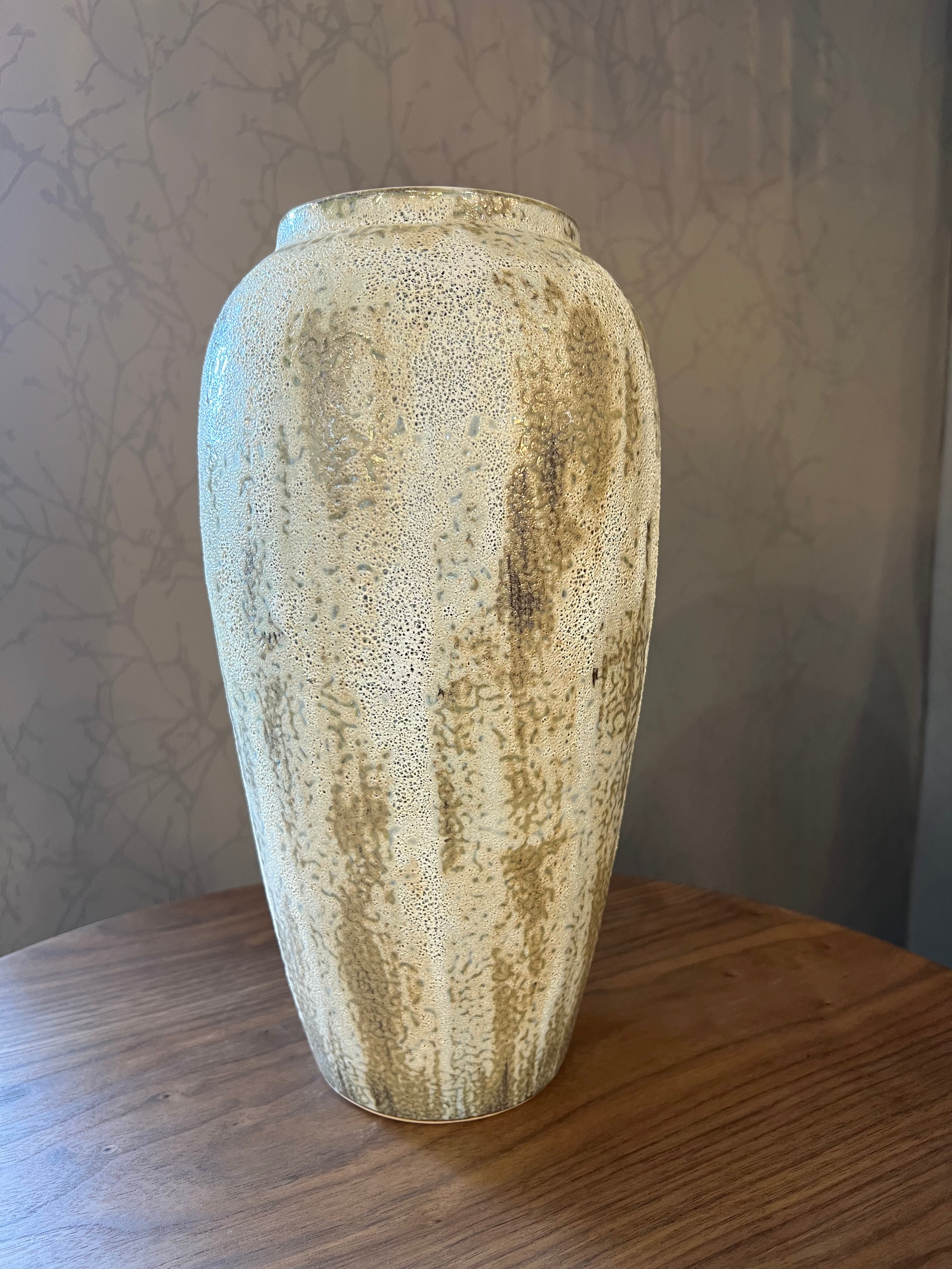 Large Rustic Textured Ceramic Vase