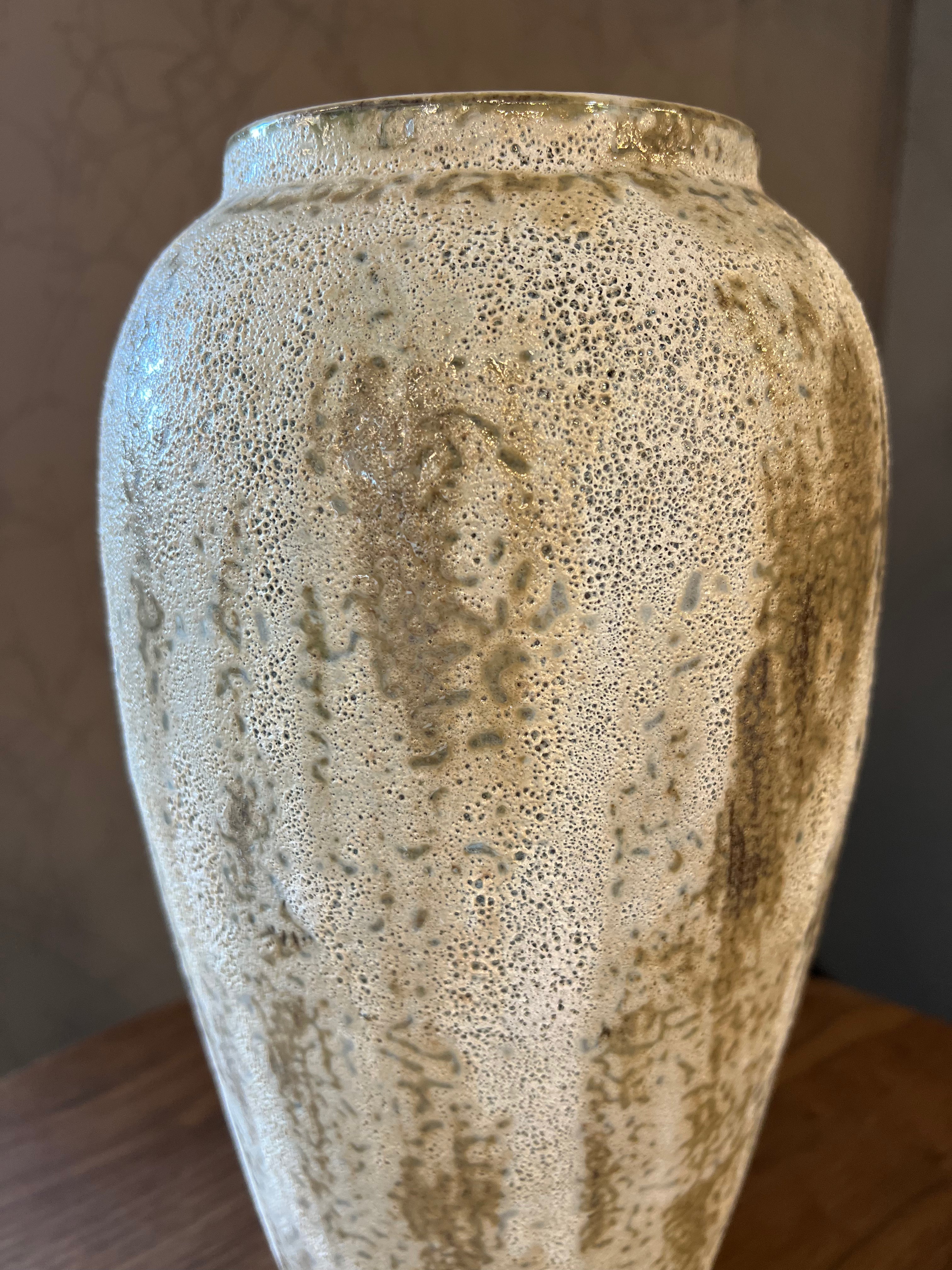 Large Rustic Textured Ceramic Vase