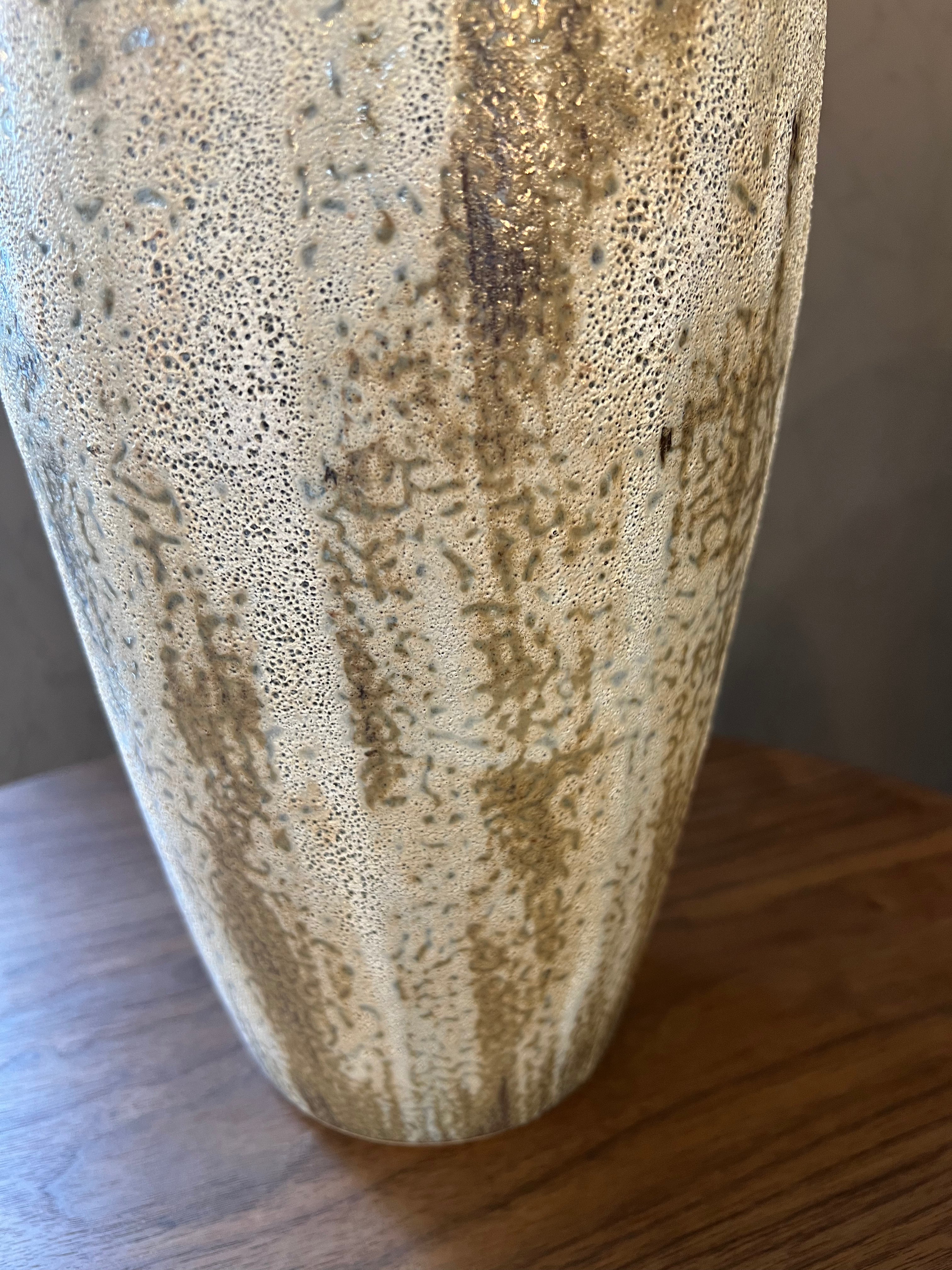 Large Rustic Textured Ceramic Vase