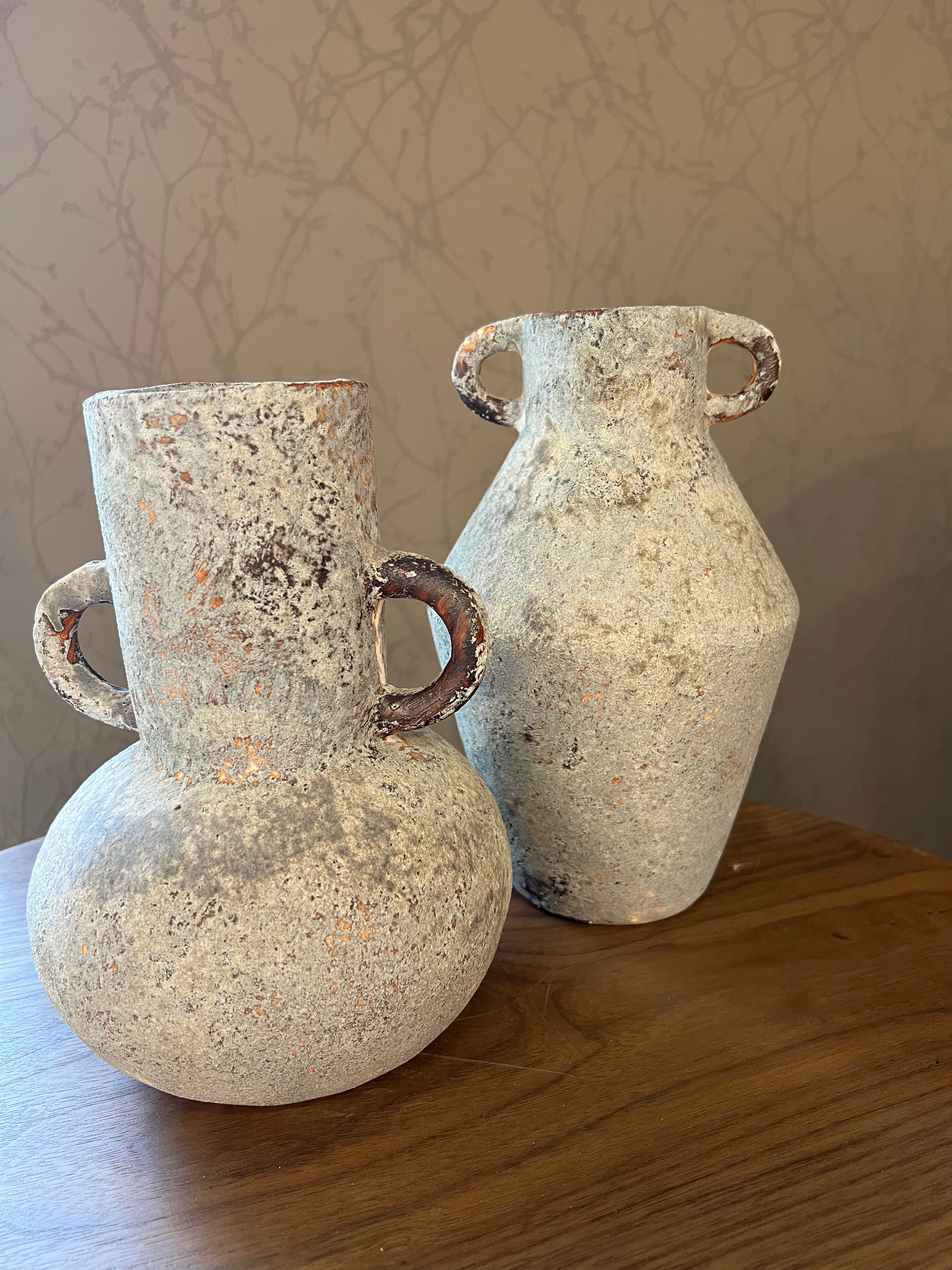 Medium Rustic Ceramic Vase with Handles