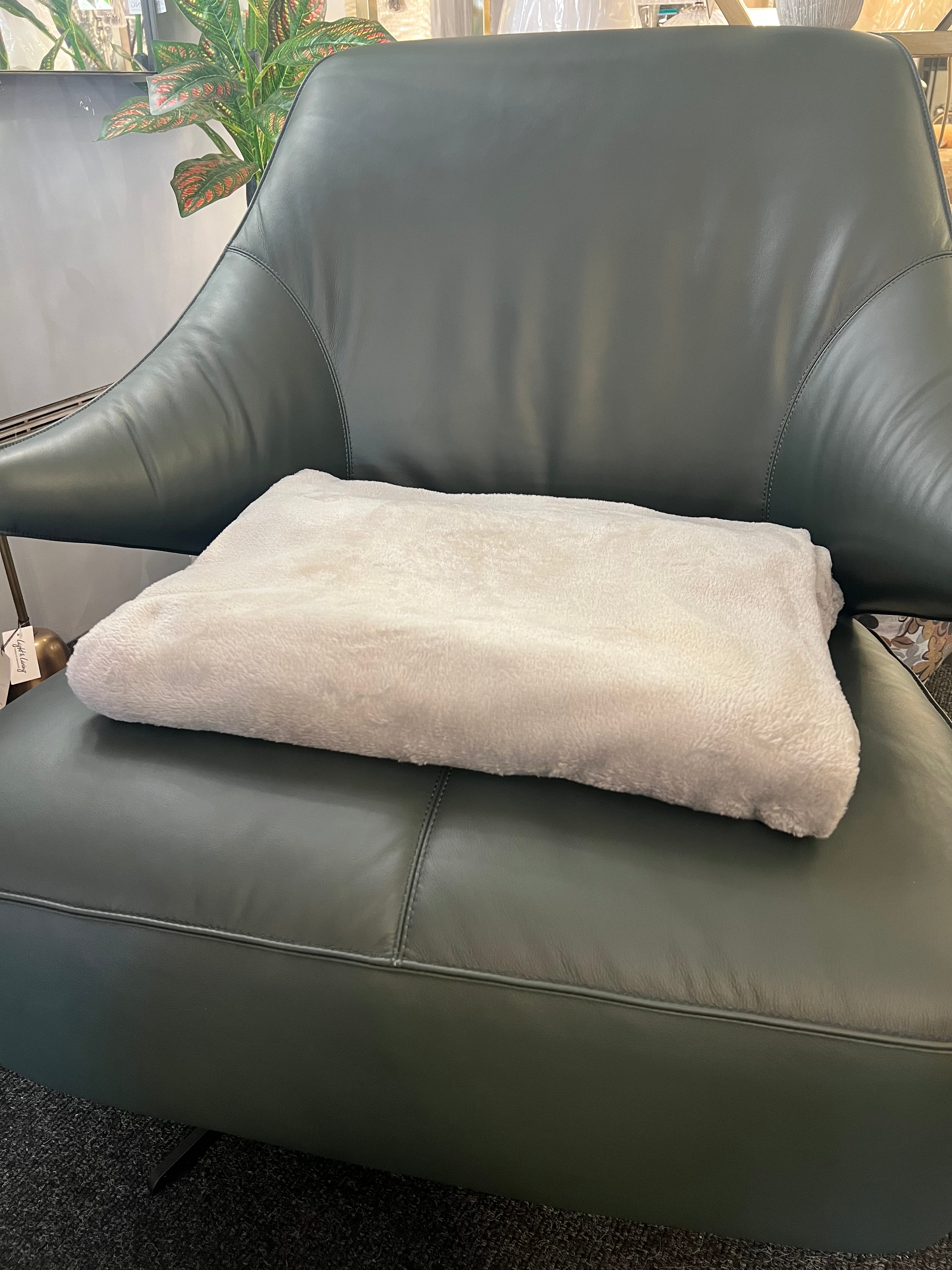 Soft Light Grey Blanket/ Throw