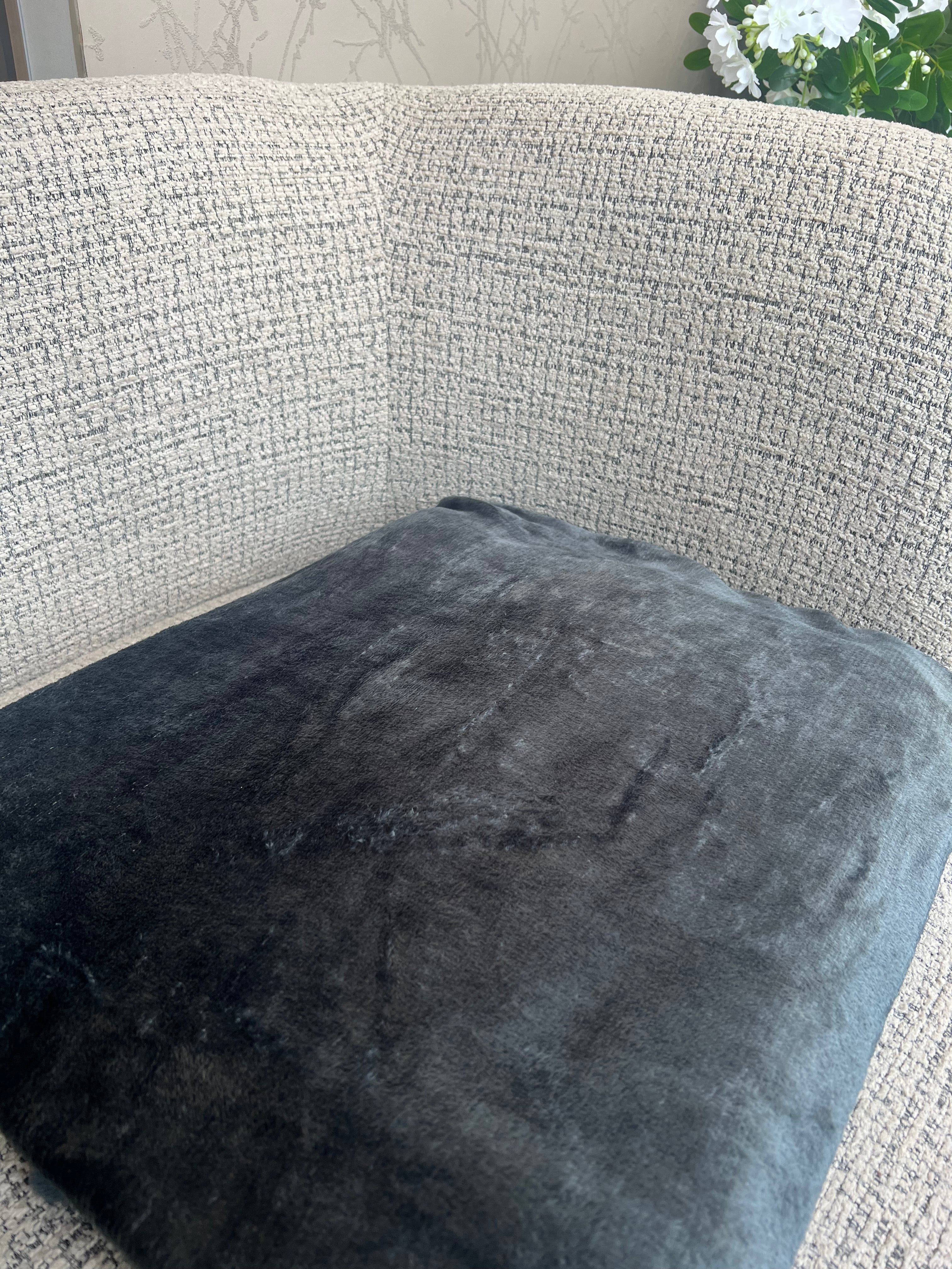 Soft Dark Grey Blanket/Throw