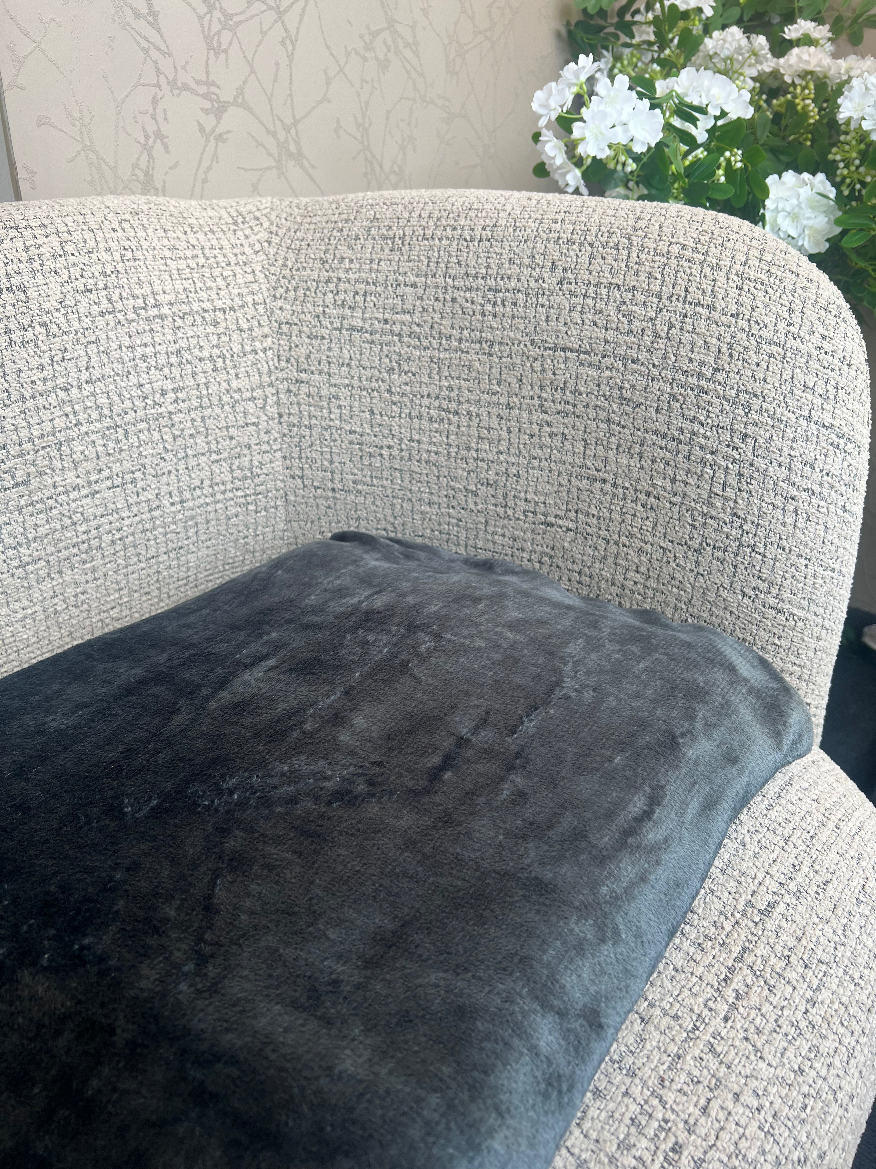Soft Dark Grey Blanket/Throw