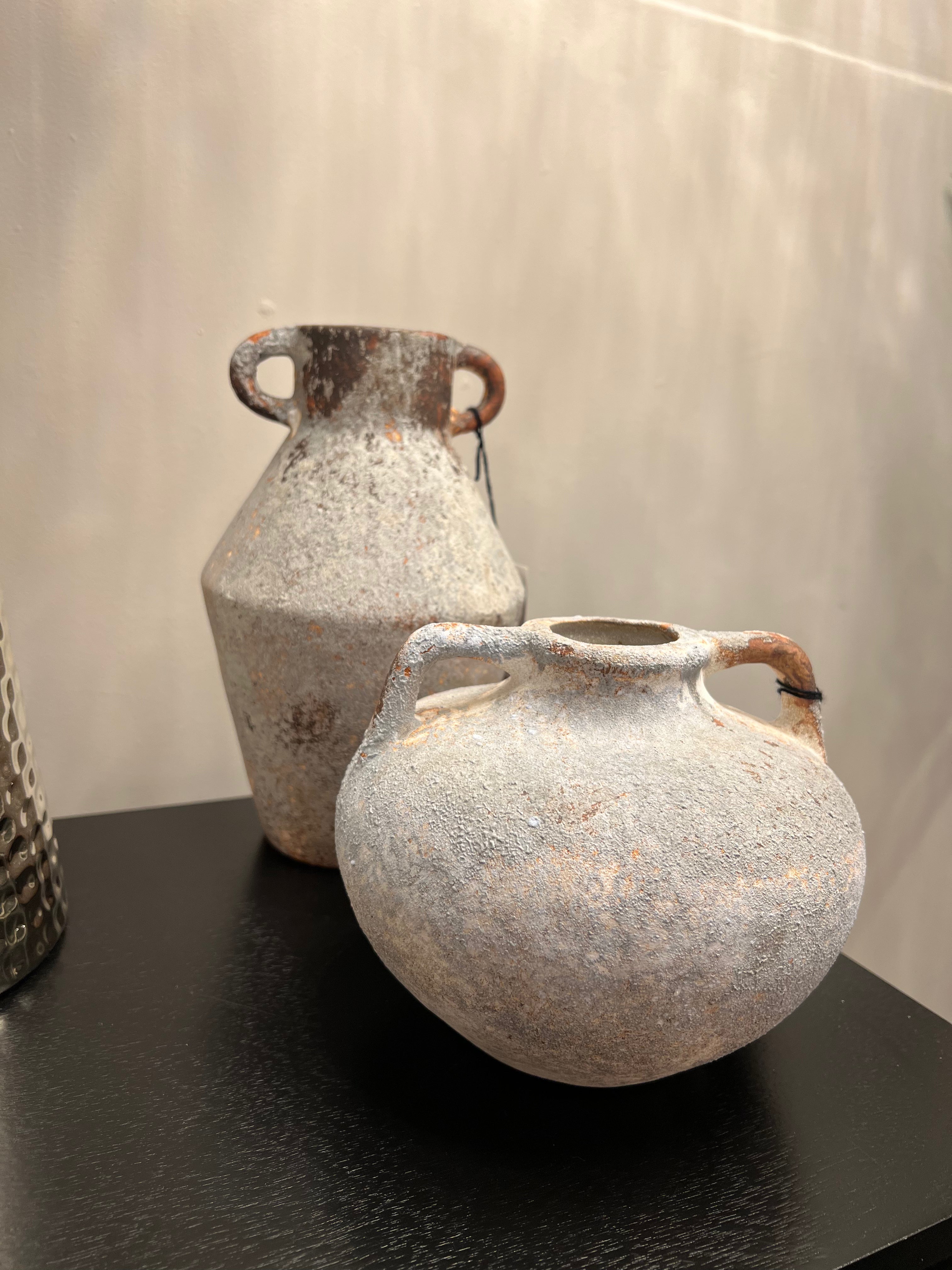 Small Rustic Ceramic Vase with Handles