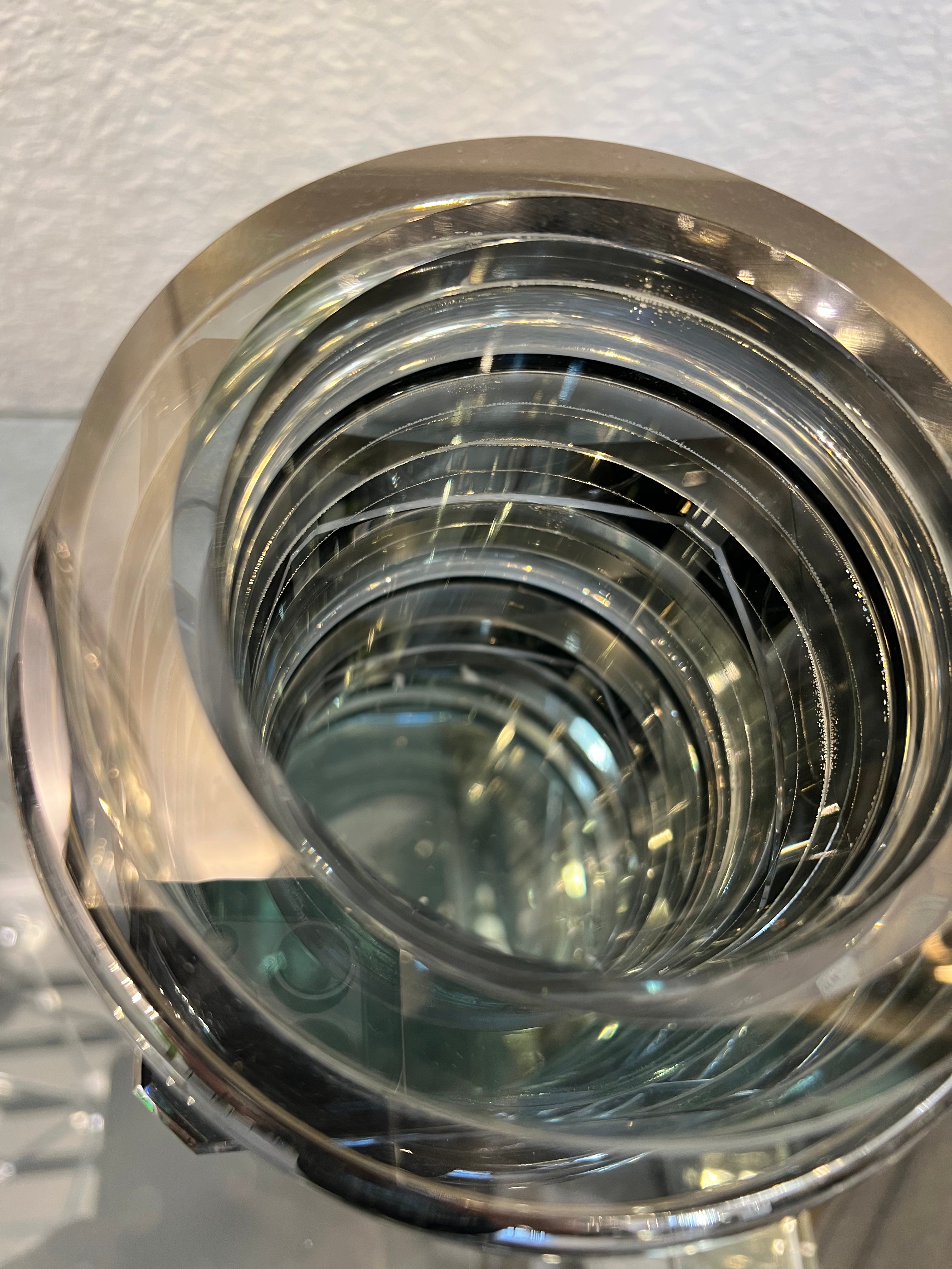 Polished Chrome Ringed Vase