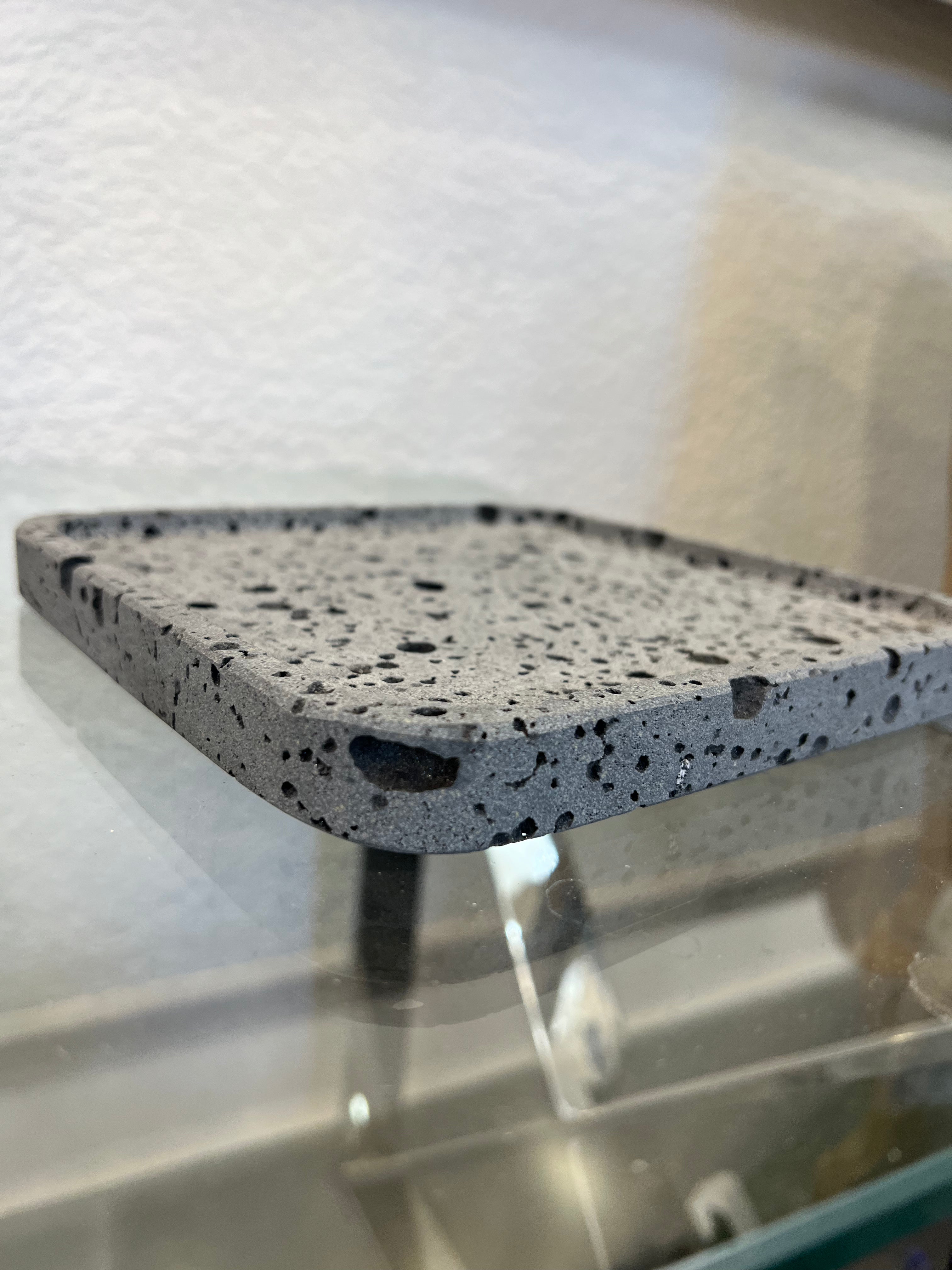 Small Marble Grey Plate 20x20